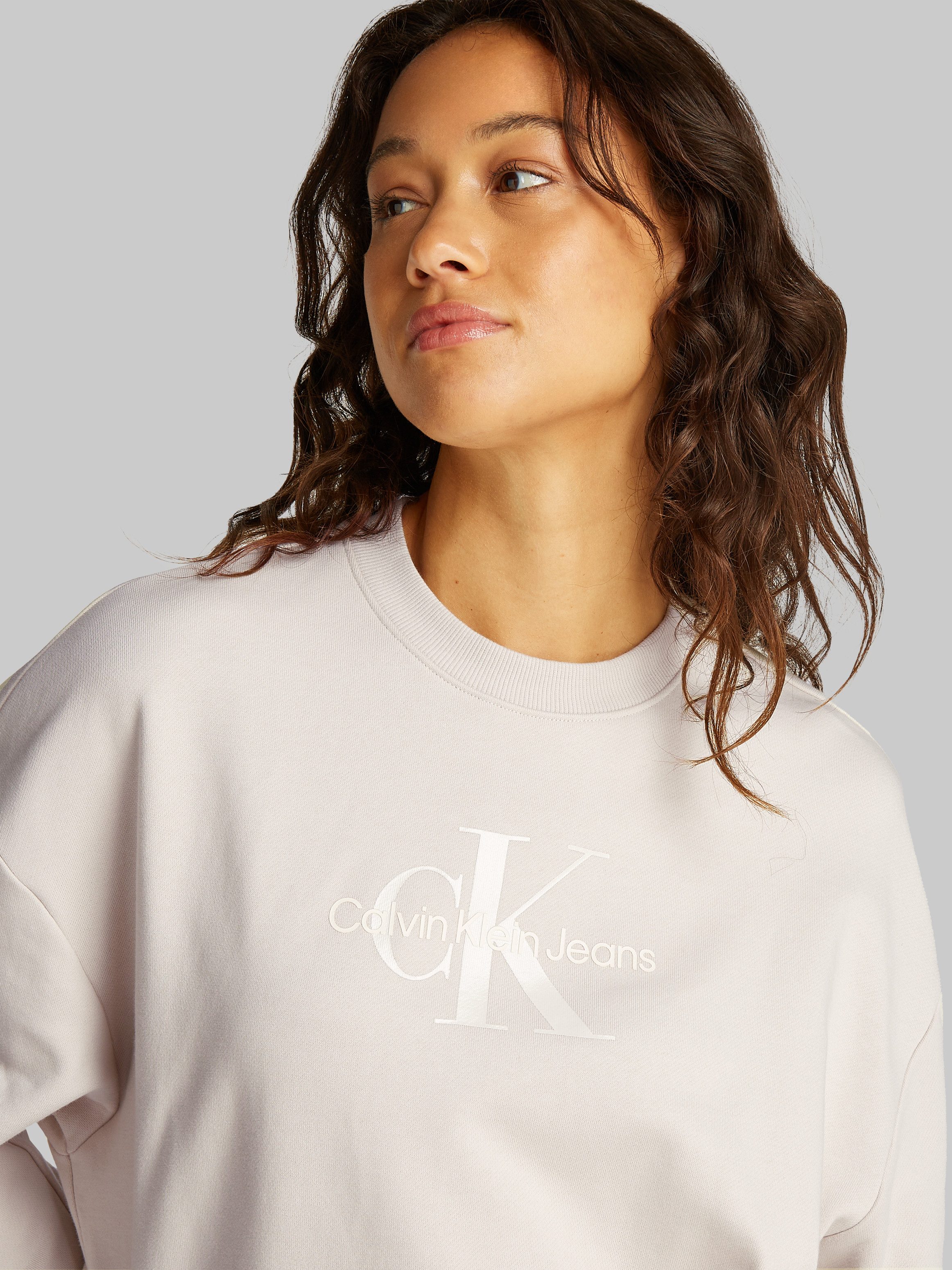 Calvin Klein Sweatshirt GLOSSY MONOLOGO REGULAR CREWNECK