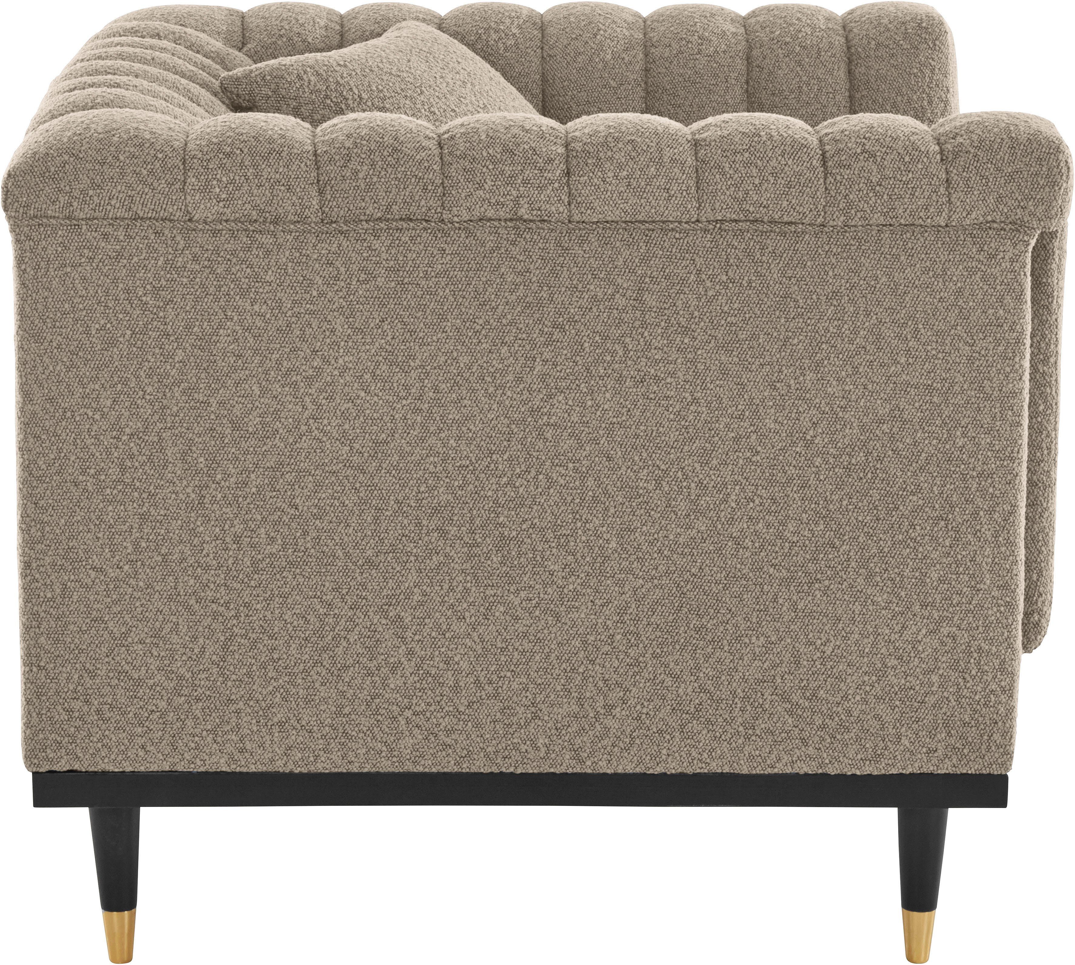 Guido Maria Kretschmer Home&Living Cocktailfauteuil Chamby New stoel bouclé-structuurbekleding met stiksels bij de leuning