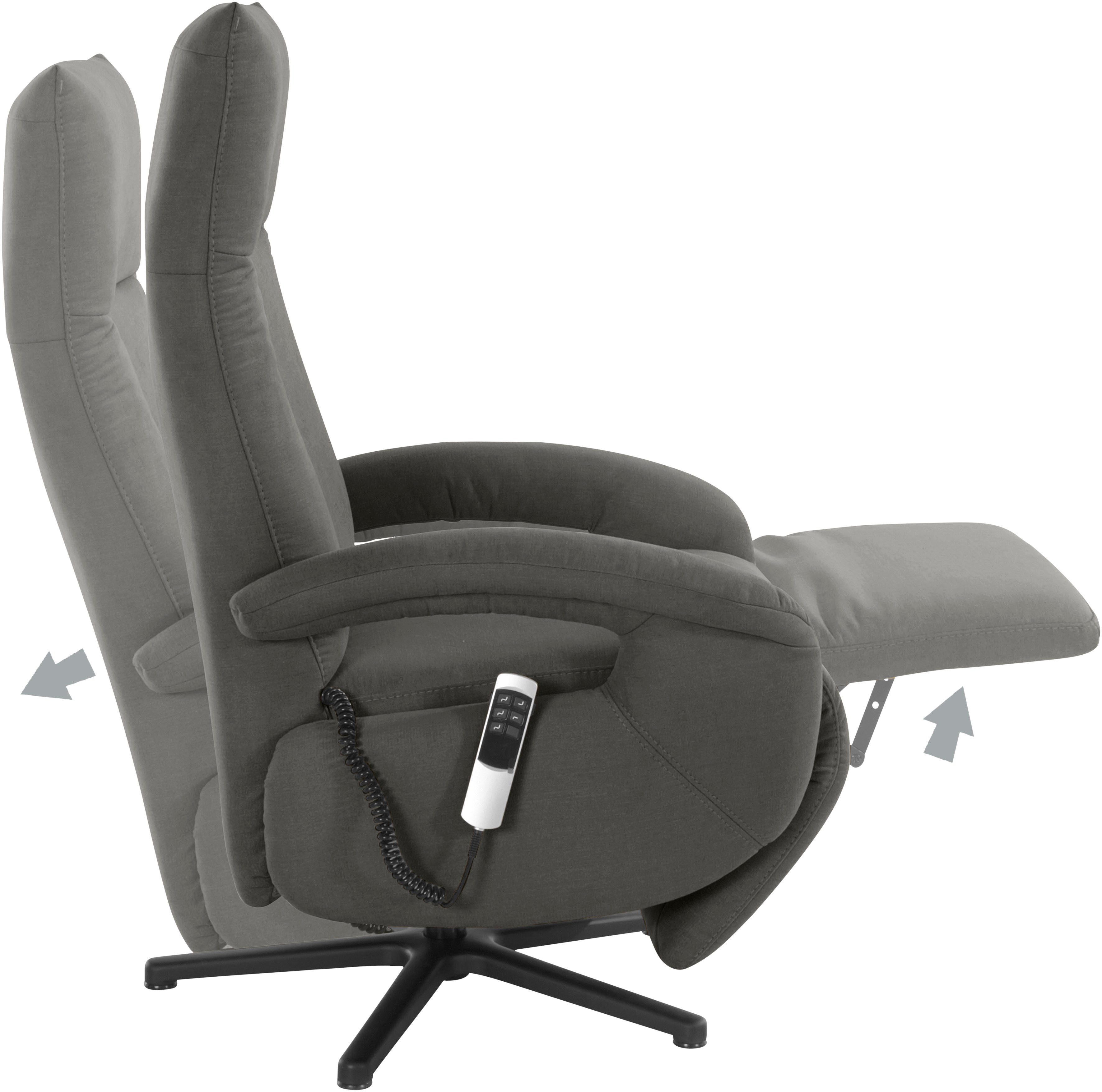 sit&more Relaxfauteuil Tycoon naar keuze handmatig, met twee motoren of met accu of met 2 motoren