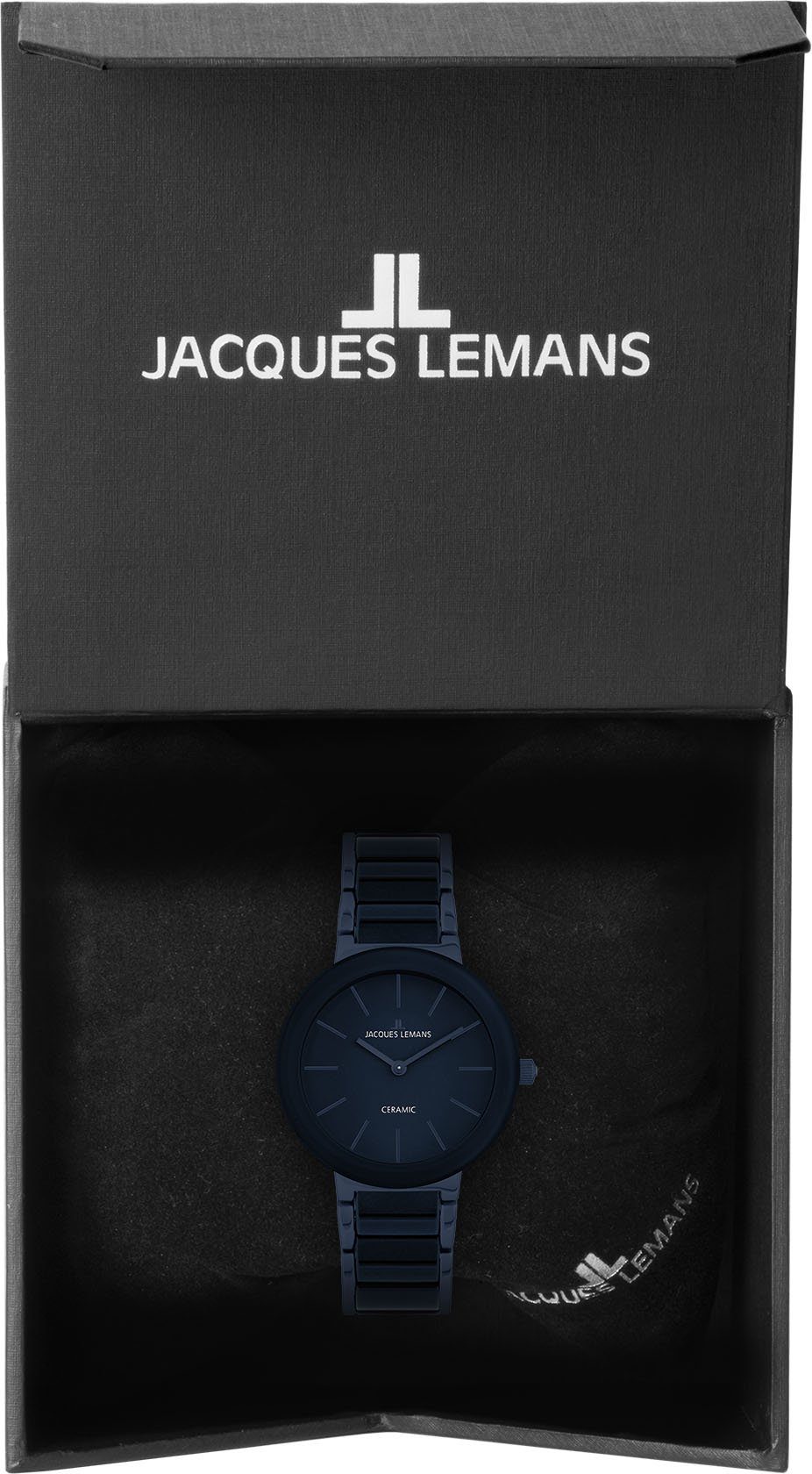 Jacques Lemans Keramisch horloge Monaco, 42-7W Quartz horloge, armbanduhr, dameshorloge, gehard Crystex-glas