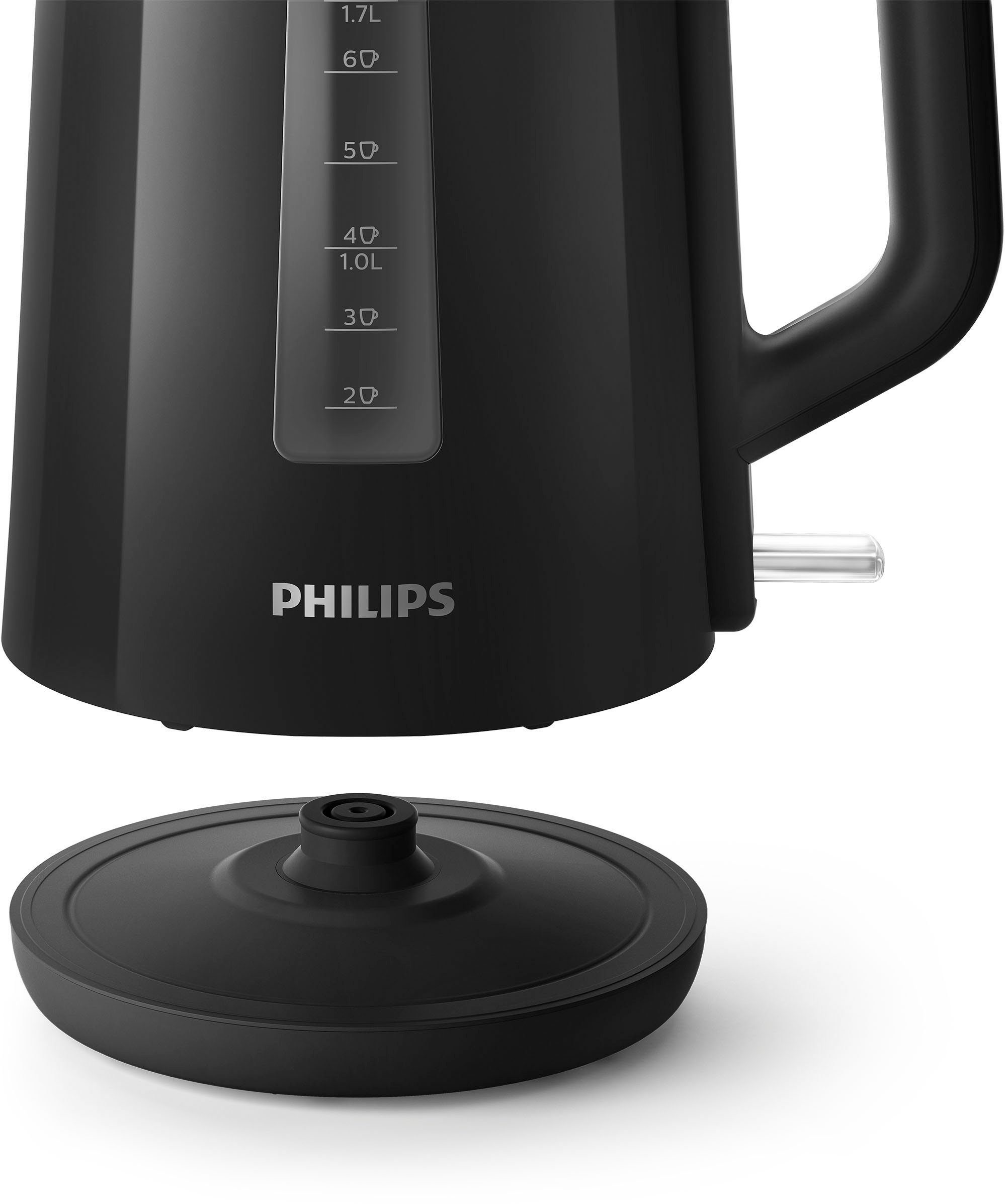 Philips Waterkoker HD9318/20 Serie 3000, 1,7 l, Droogloopbescherming, zwart