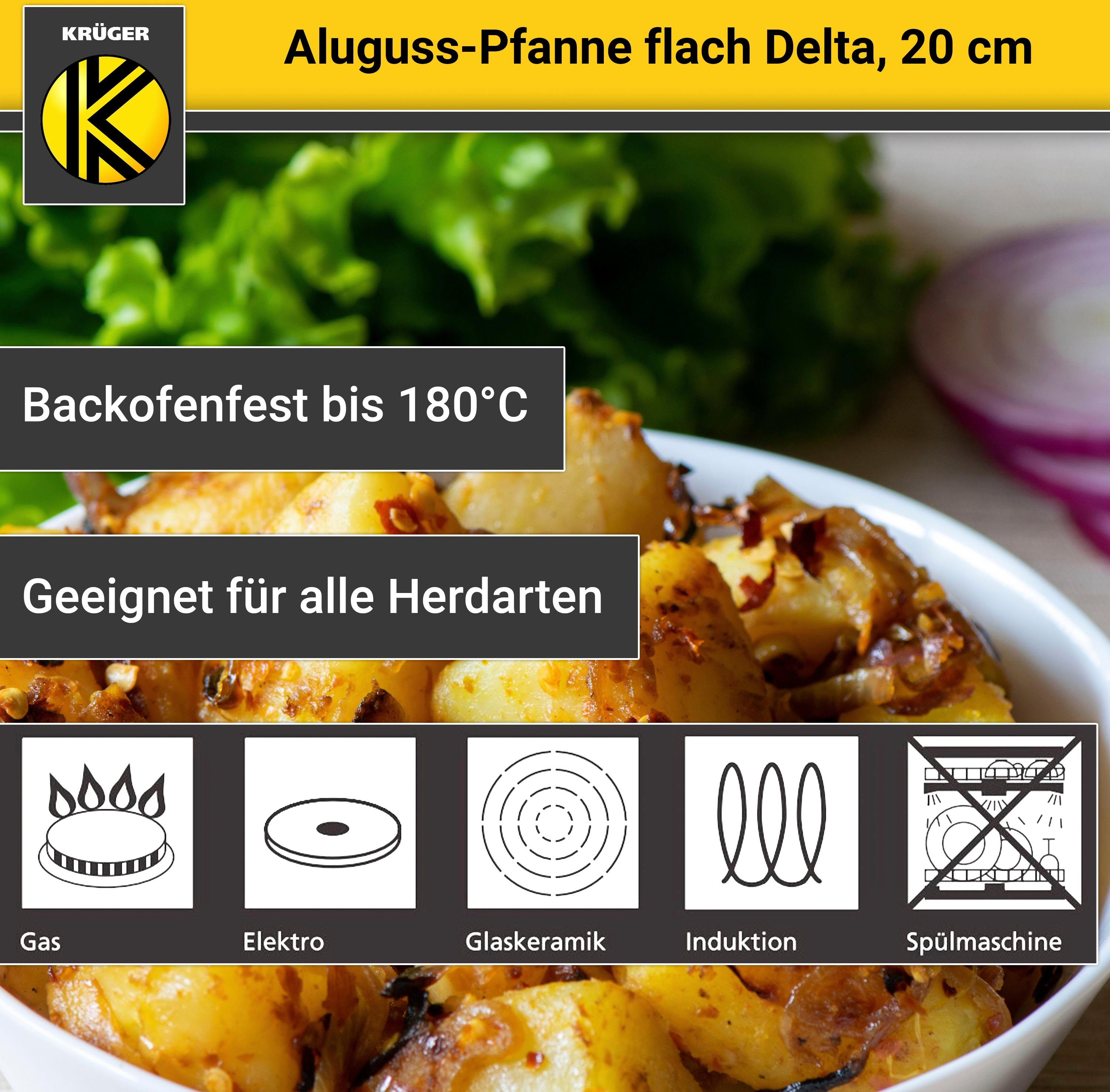 Krüger Koekenpan Gietaluminium koekenpan plat delta (1-delig)