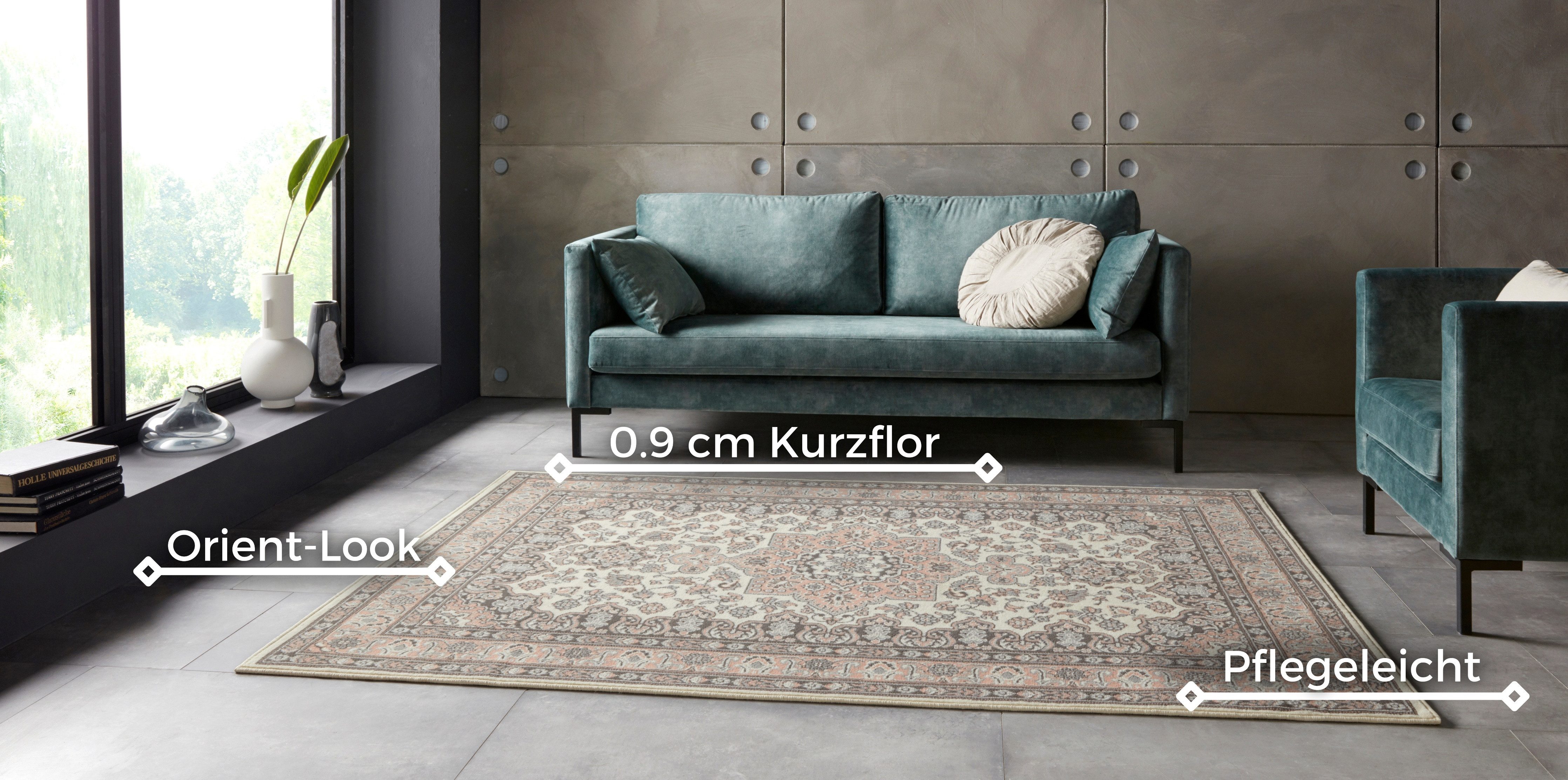 NOURISTAN Vloerkleed Parun Täbriz Kortpolig, orient, loper, vintage, eetkamer, woonkamer, gang