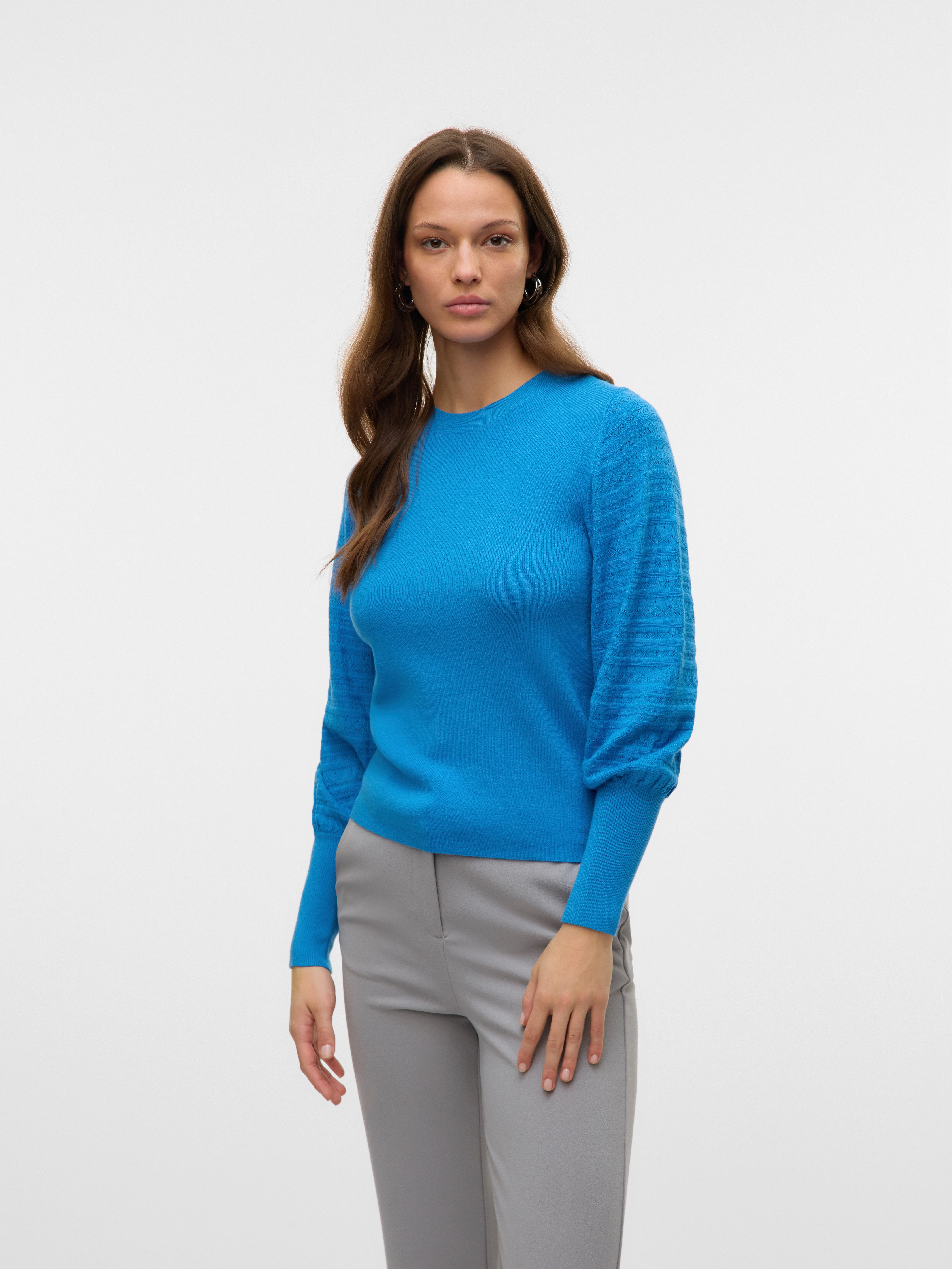 Vero Moda Gebreide trui VMHOLLYPOINTELLE LS O-NCK PULLOVE GA BOO