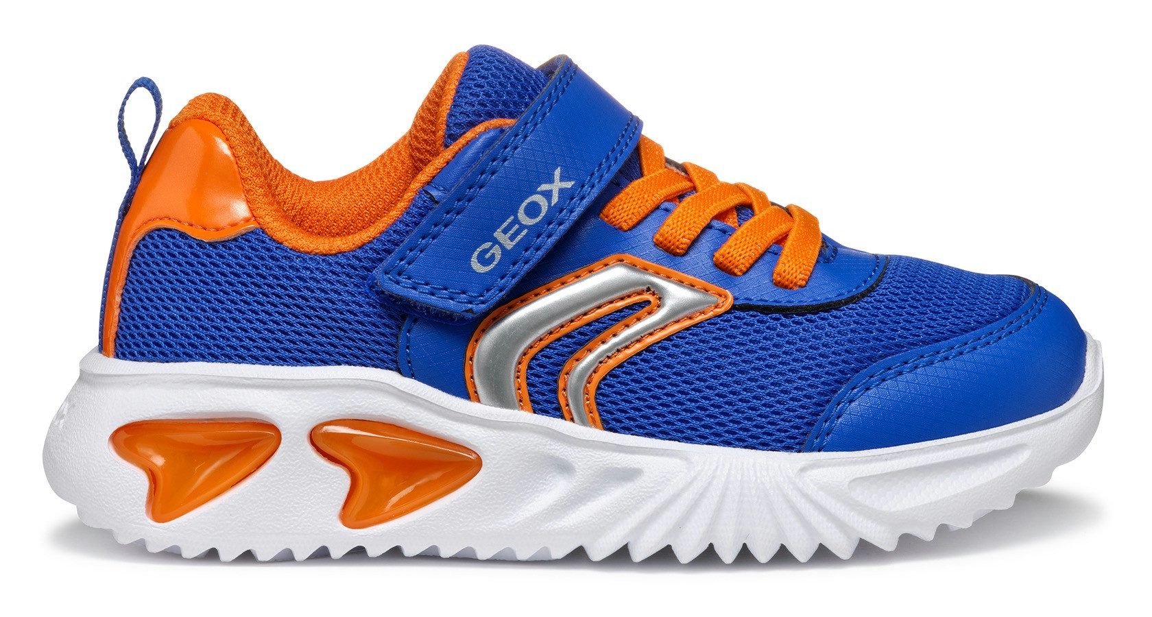 Geox Sneakers J ASSISTER BOY knipperschoen , sportschoen, klittenbandschoen met opvallend knipperende zool