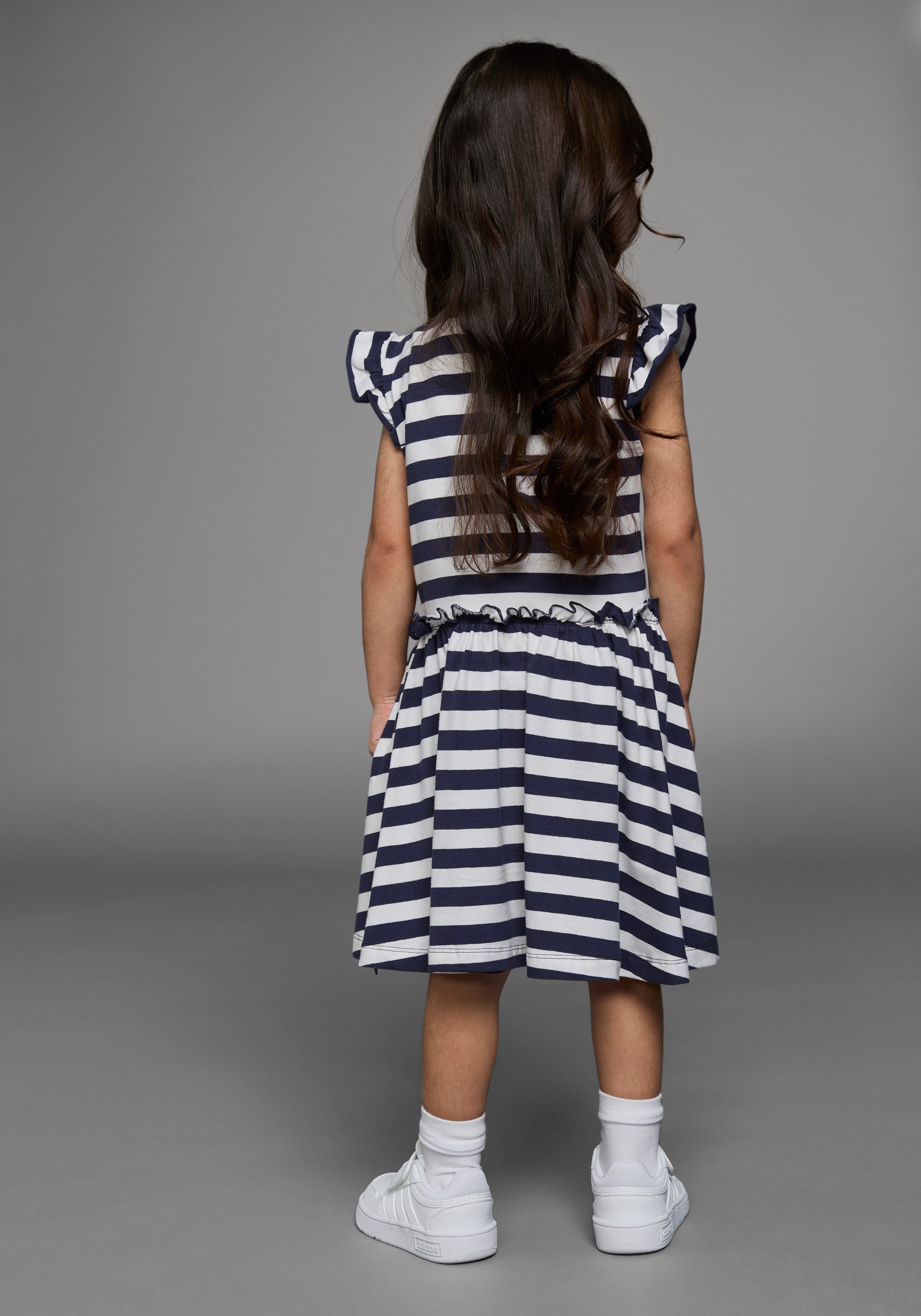 KIDSWORLD Jerseyjurk Voor kleine meisjes feestelijk, knie-vrij, speels, van katoenmix