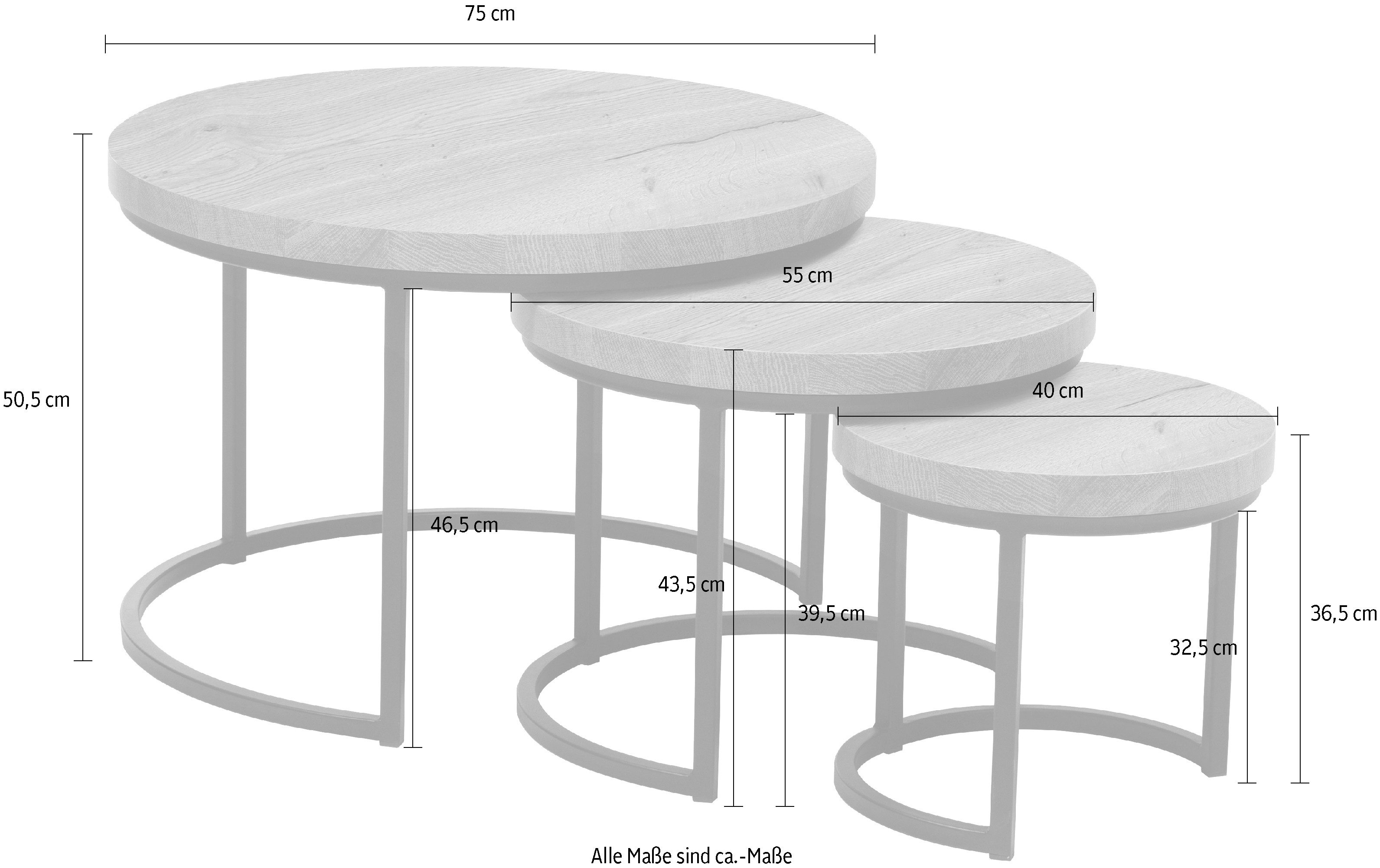 OMG Design Bijpassend tafeltje Hugo in 3-delige set, variabel instelbaar (3 stuks)