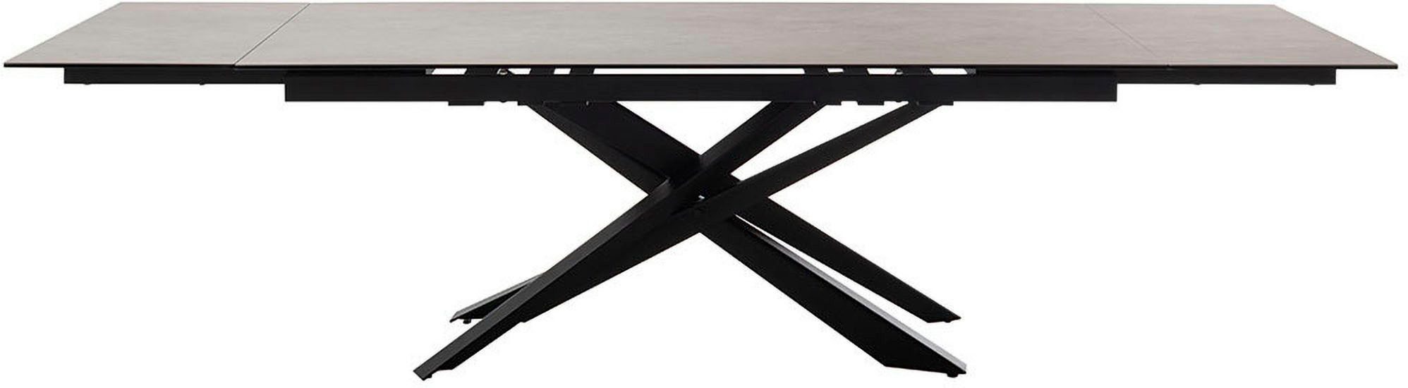 MCA furniture Eettafel TESERO uitschuifbare tafel 200-300 cm Keramiek, metaal, marmer-look, uittrekbaar, belastbaar tot 100 kg, 10-12 personen