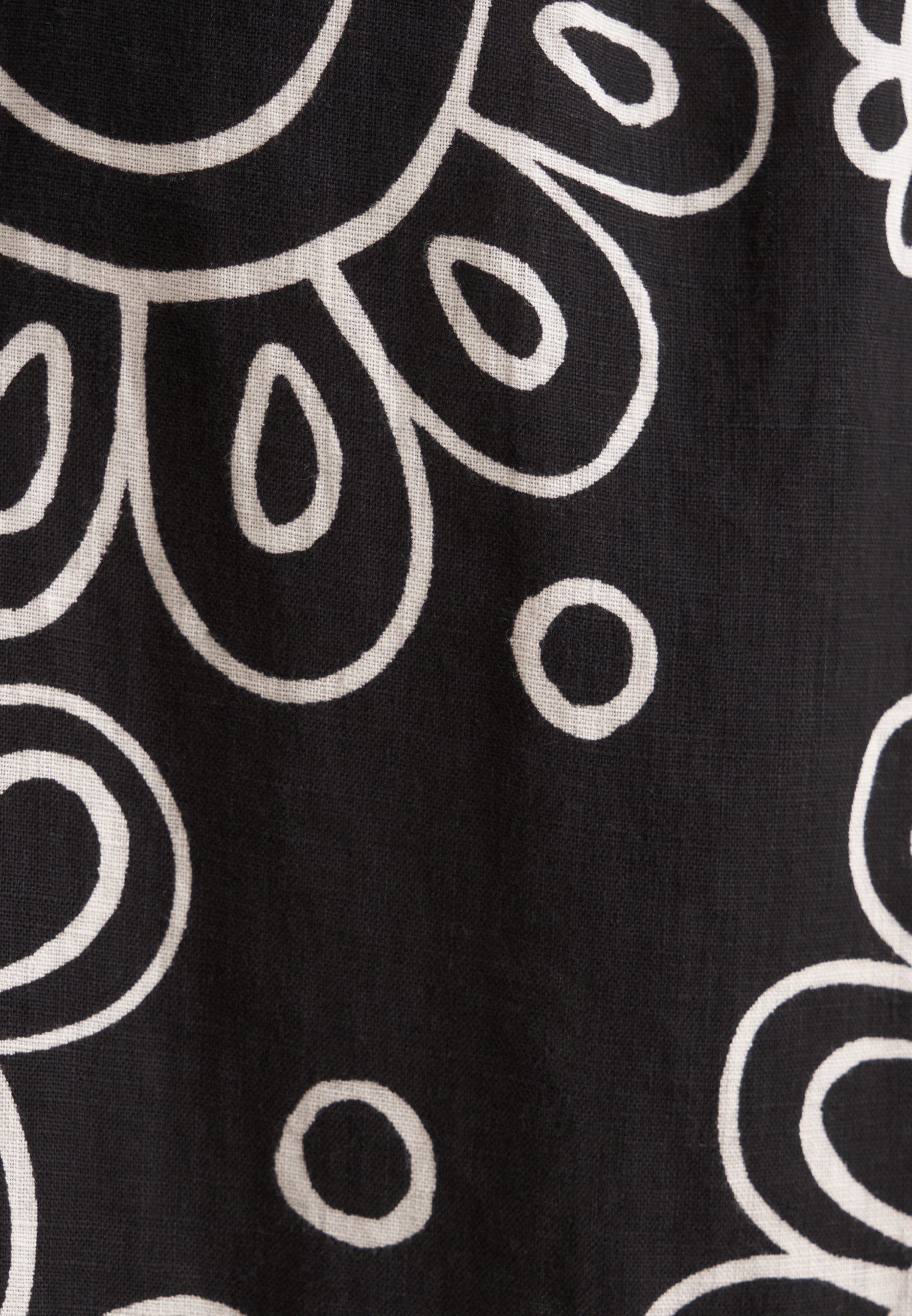 seidensticker Zomerjurk Zwarte roos Lange mouwen ronde hals paisley
