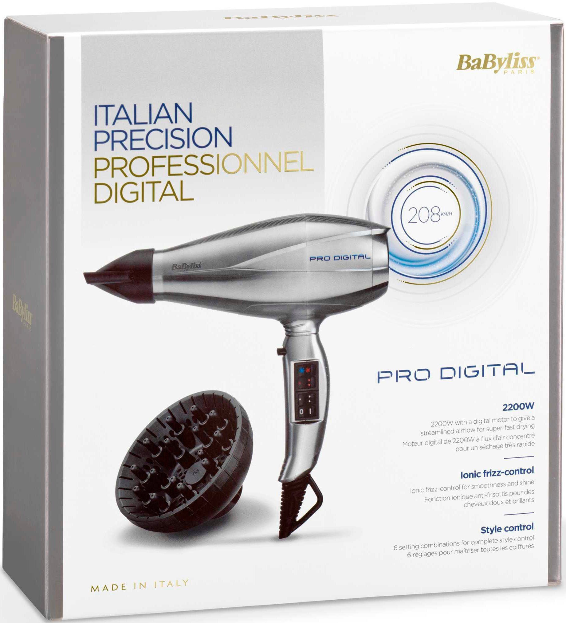 Babyliss Haardroger 6000E Pro Digital met digitale motor