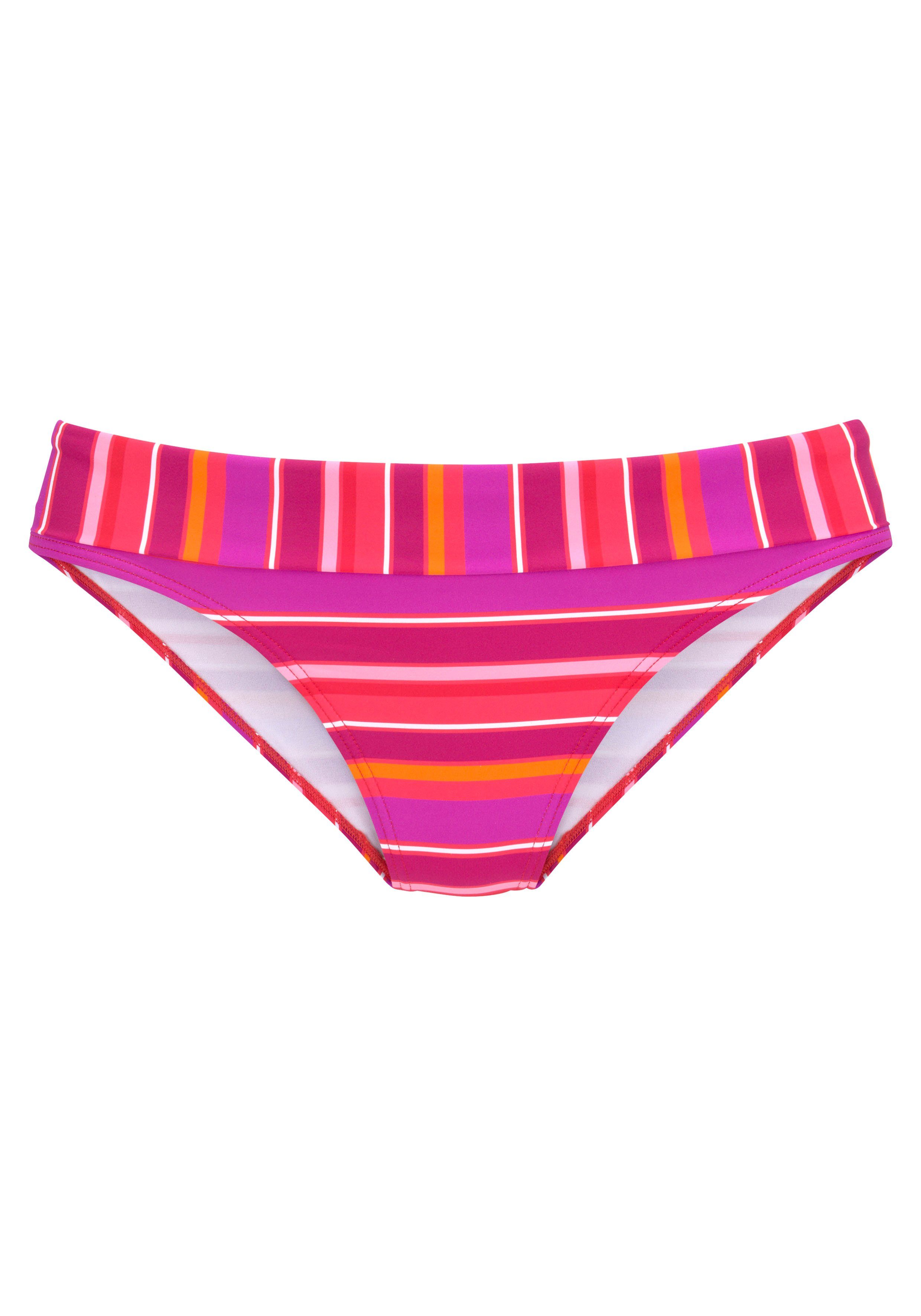 s.Oliver RED LABEL Beachwear Bikinibroekje Fun met omslagband en trendy streep-ontwerp
