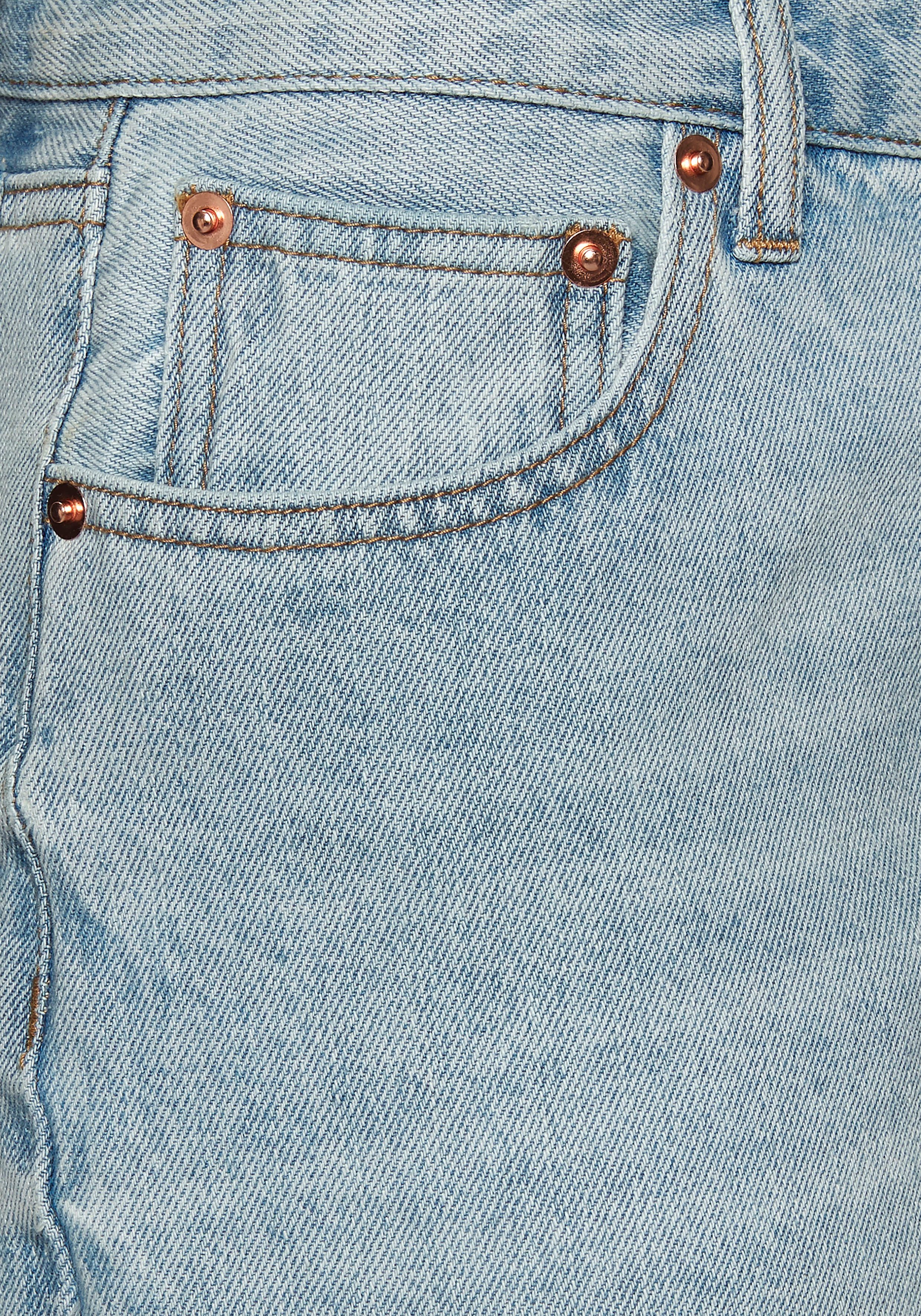 Venice Beach Jeansbermuda met franjes aan de zoom, casual shorts