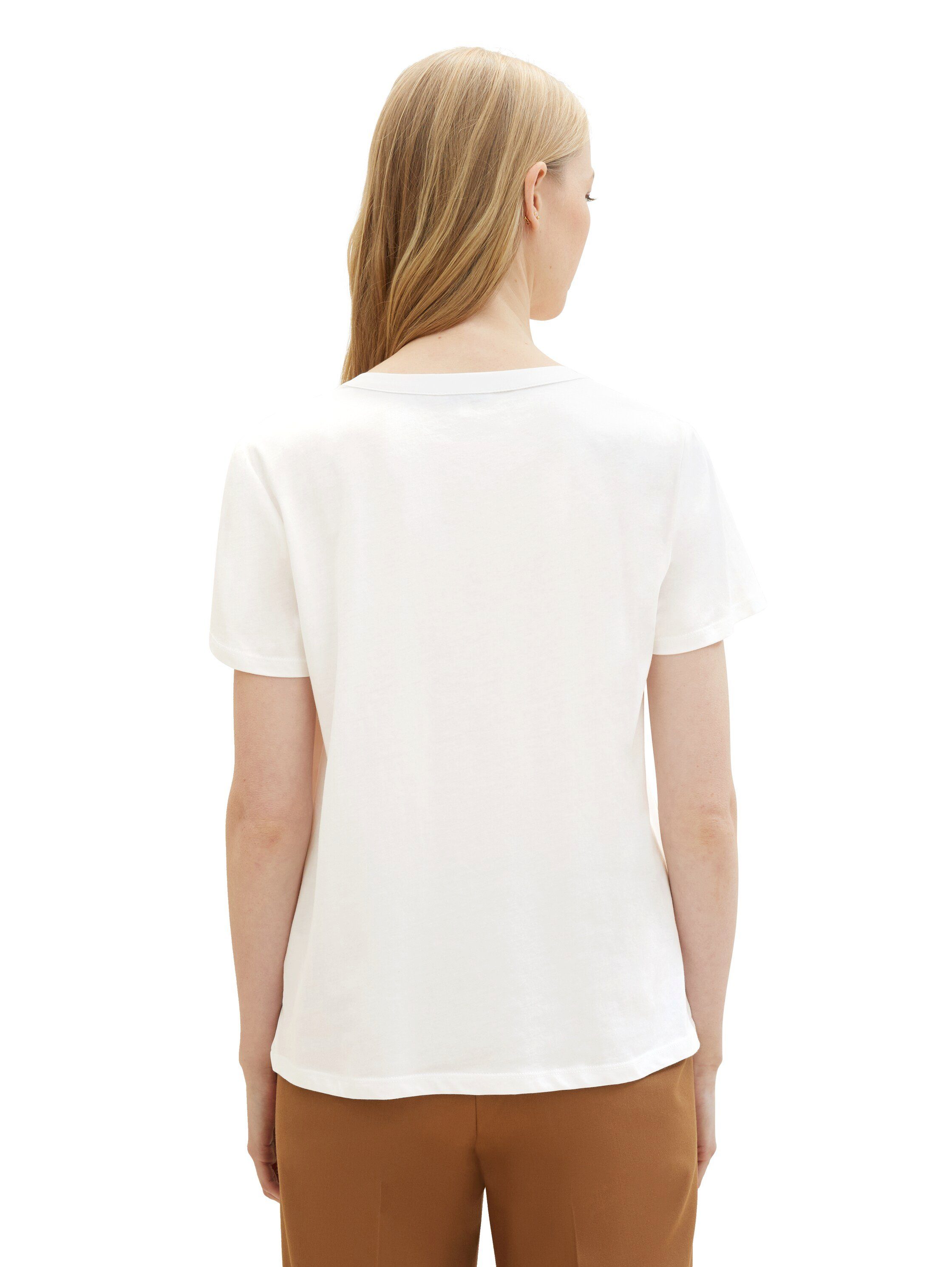 Tom Tailor T-shirt met henleyhals