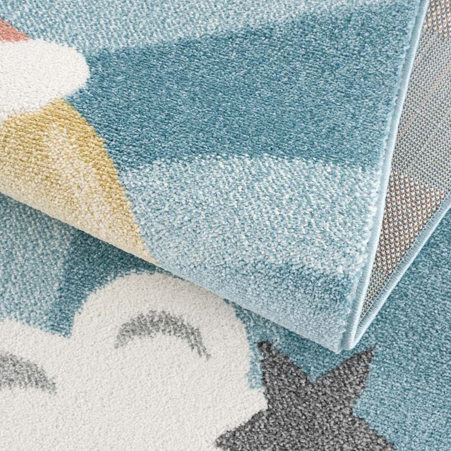 Carpet City Kindervloerkleed Anime9380 Vloerkleed maan, wolken, sterren, zachte pool