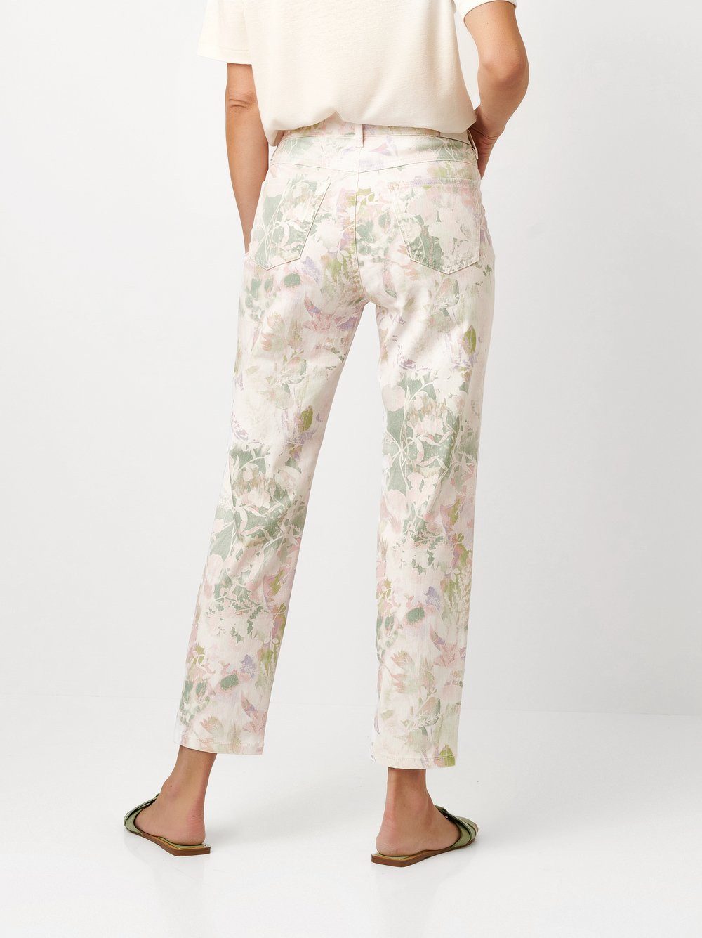 TONI 7/8 jeans Perfect Shape met een bloemmotief