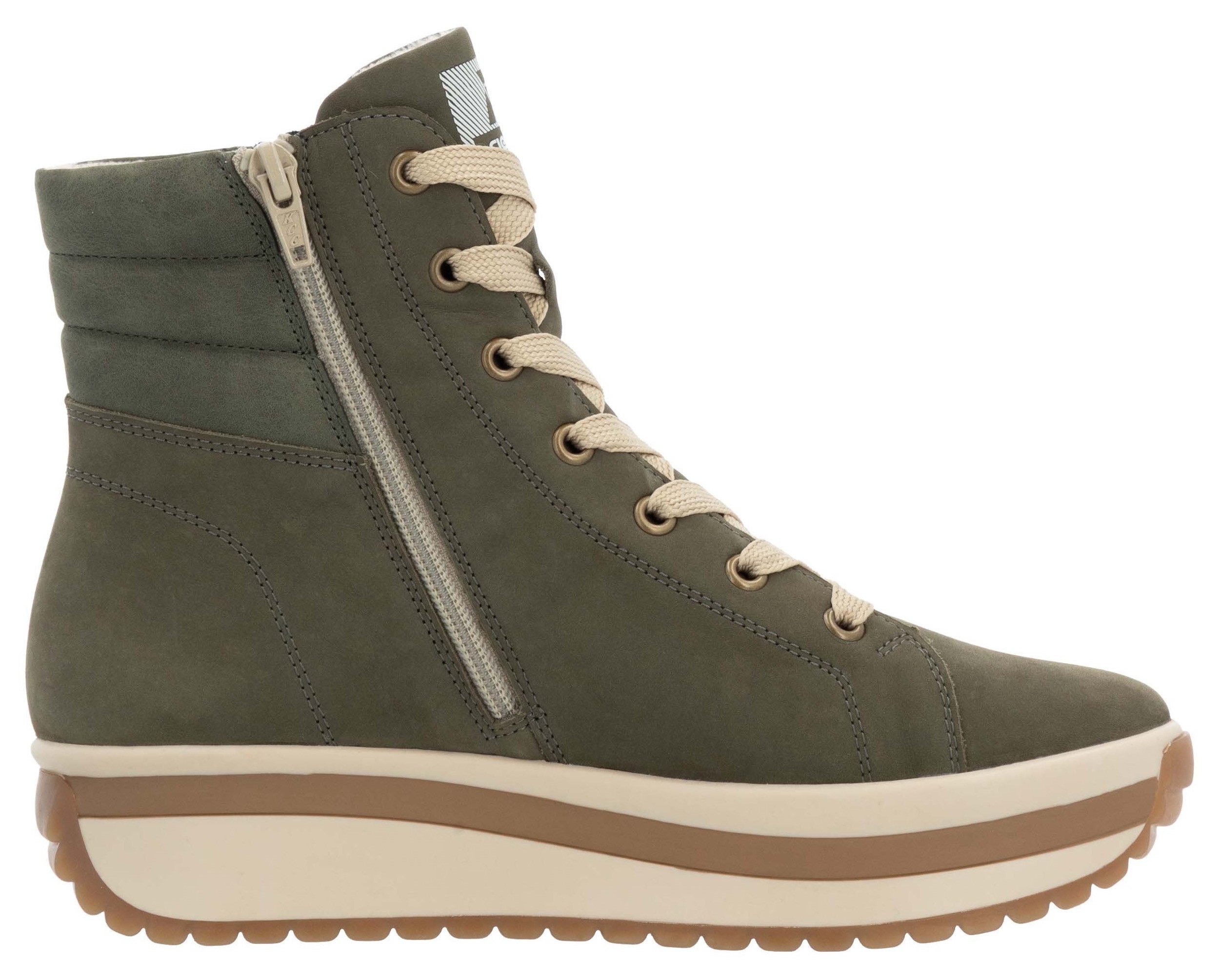 Rieker EVOLUTION Hoge veterschoenen , plateaulaarsjes, high top sneakers with two zippers