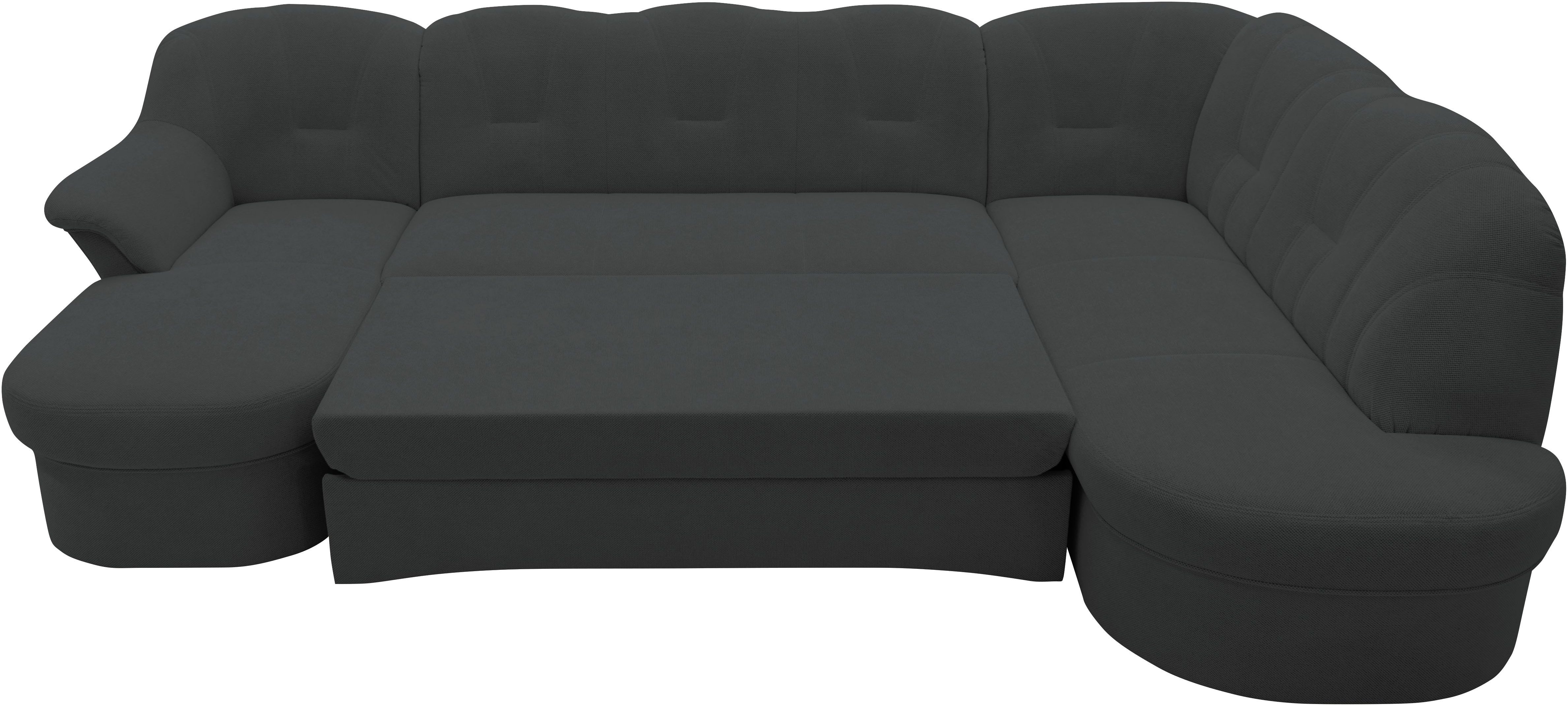 DOMO collection Zithoek Flores ook in leren bekleding, B/D/H: 293/180/86 cm, U-vorm (3 stuks)