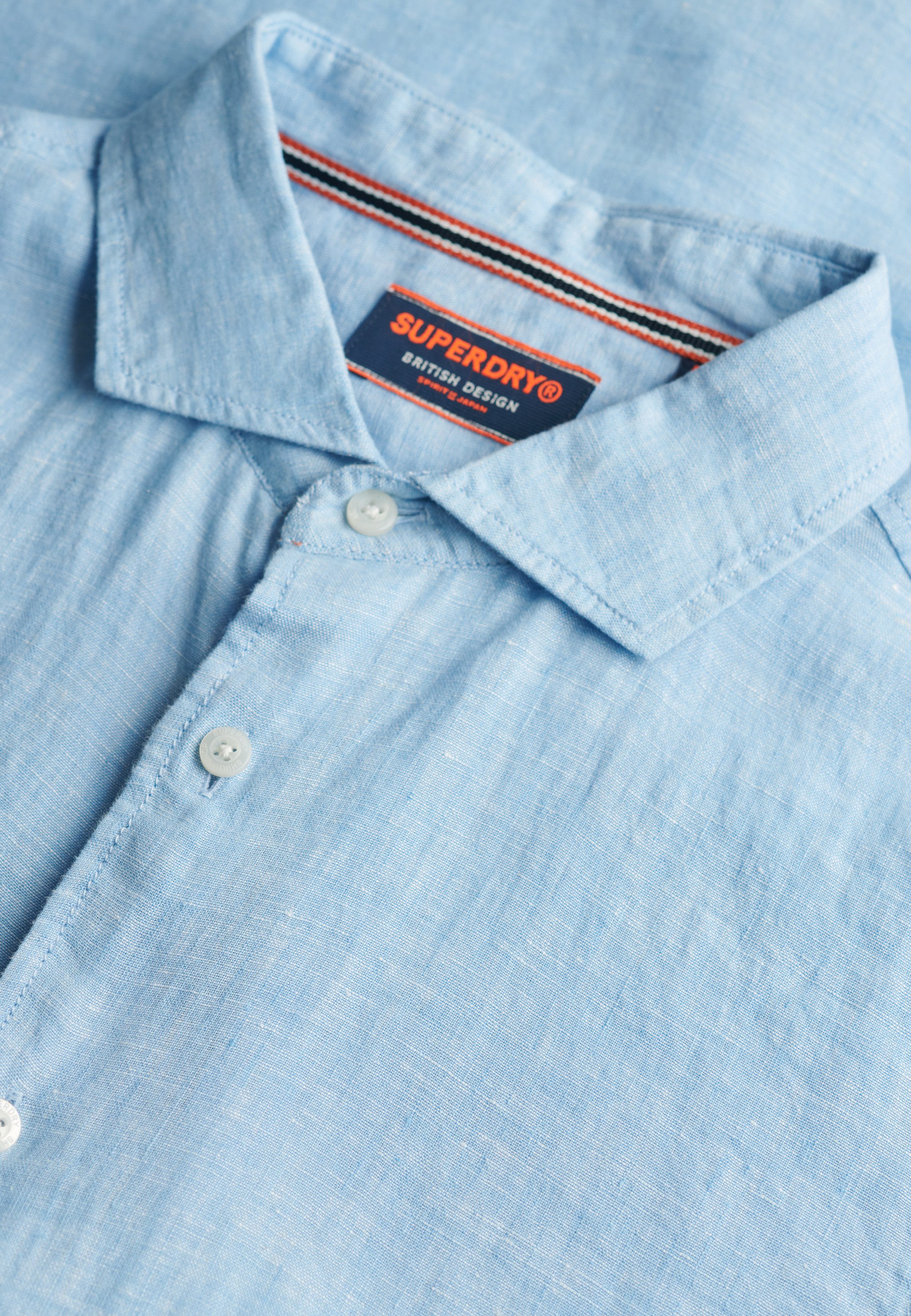 Superdry Overhemd met korte mouwen VACATION LINEN S/S SHIRT