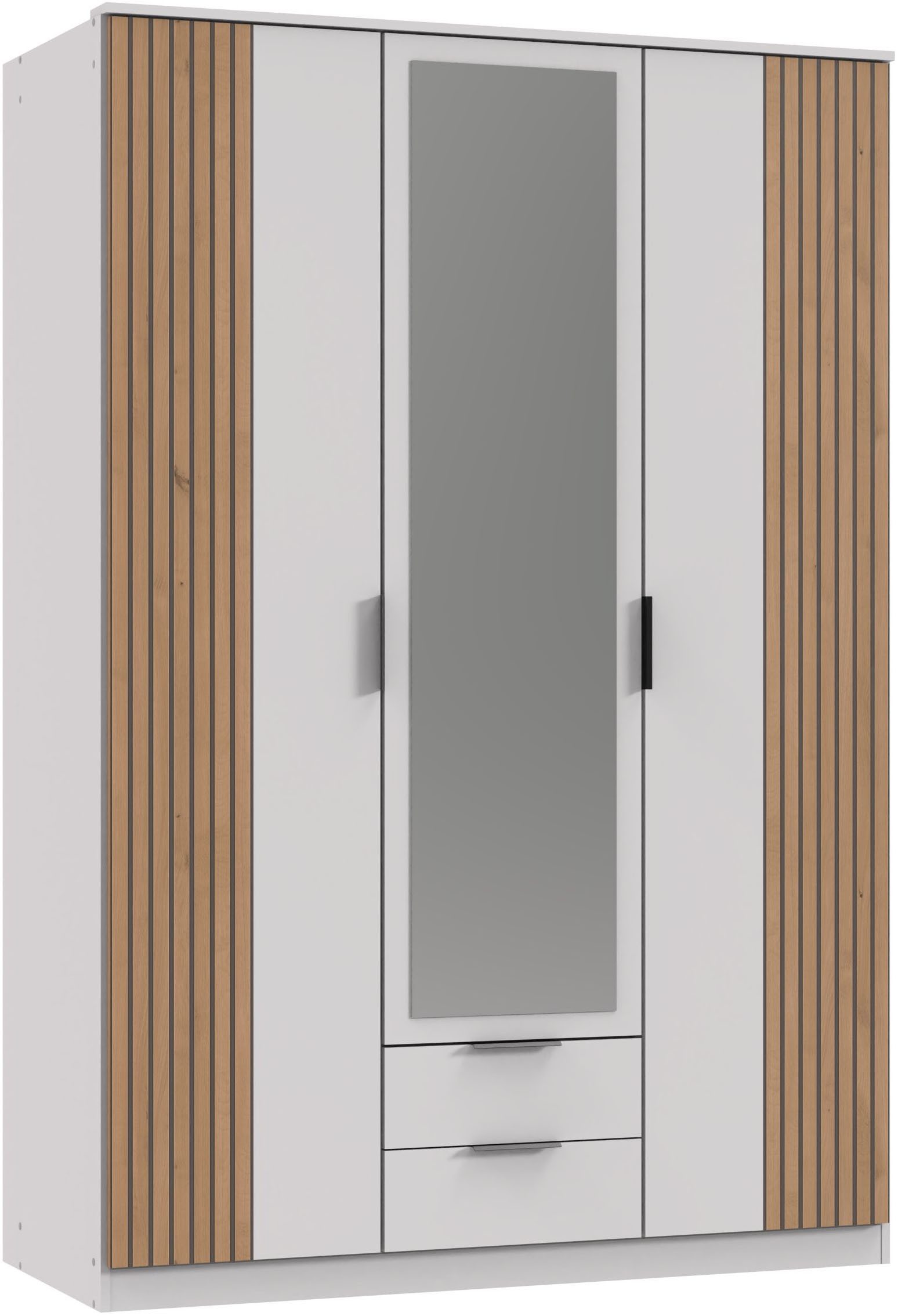 Wimex Draaideurkast Rügen met trendy decorfolie akoestisch paneel-look, met spiegel