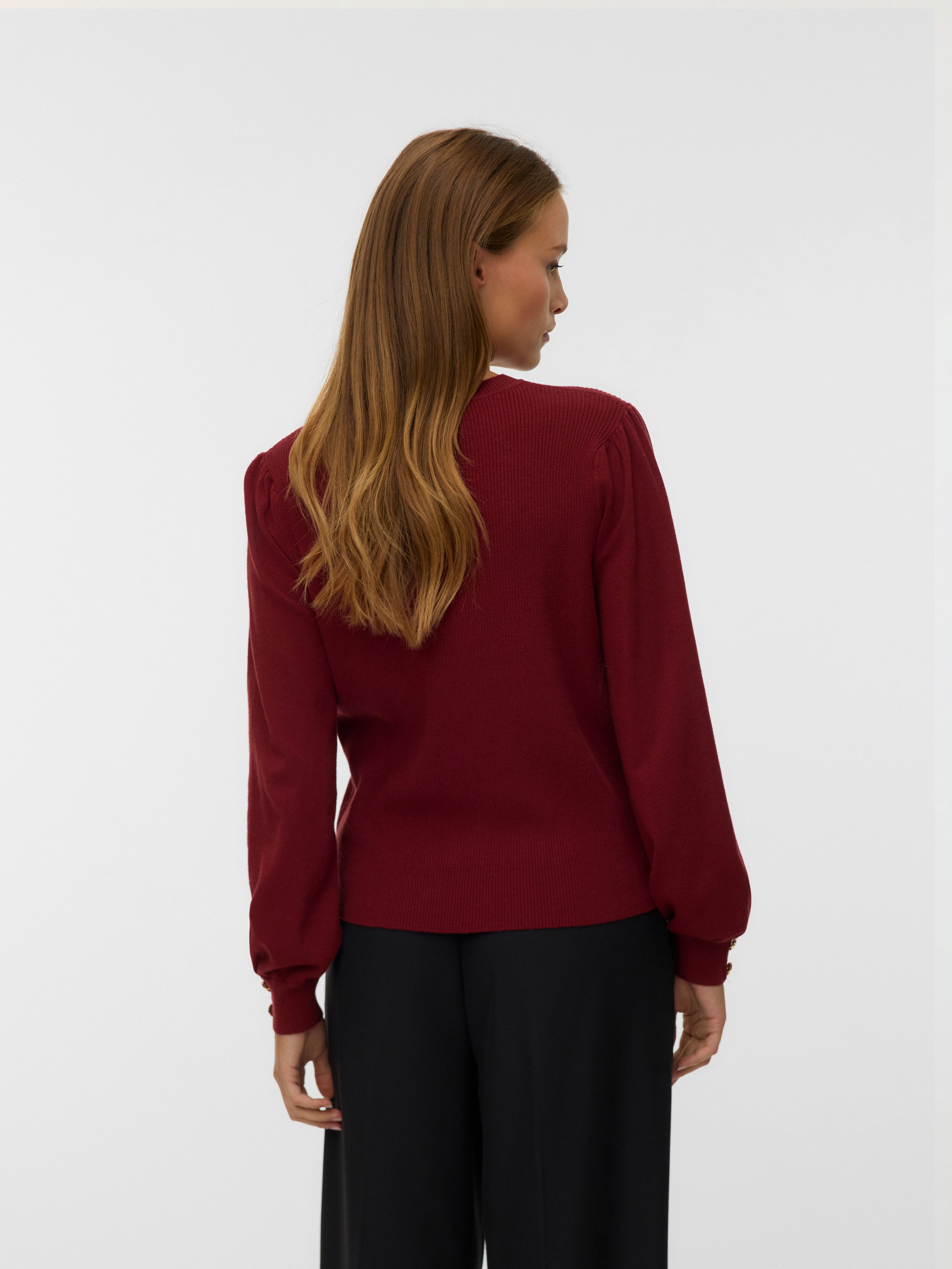 Vero Moda Gebreide trui VMHOLLYKARIS LS O-NECK PULLOVER BOO