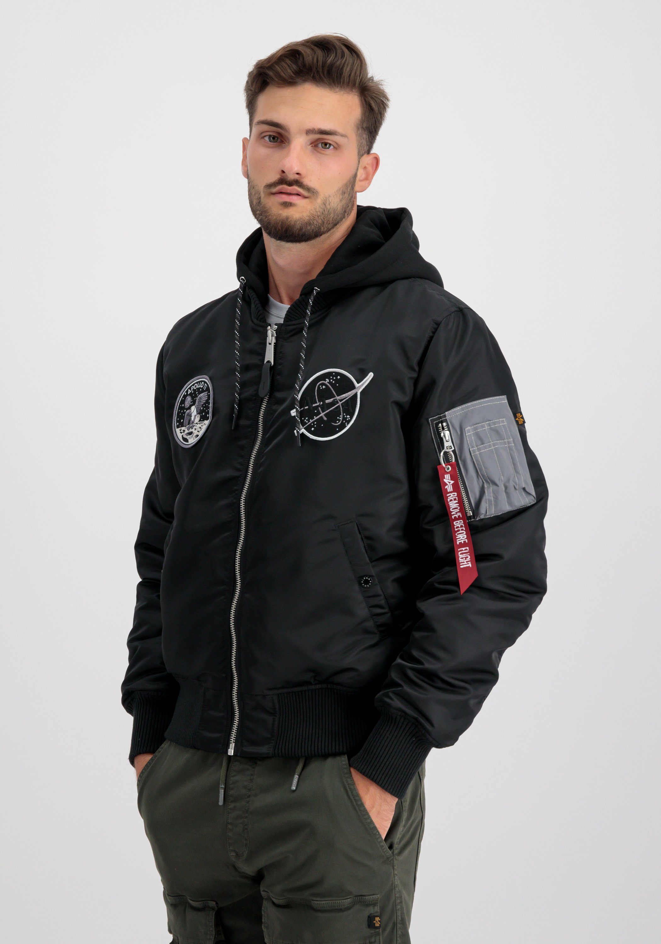 Alpha Industries Bomberjack ALPHA INDUSTRIES Men - Bomber Jackets MA-1 VF Hood Dark Side
