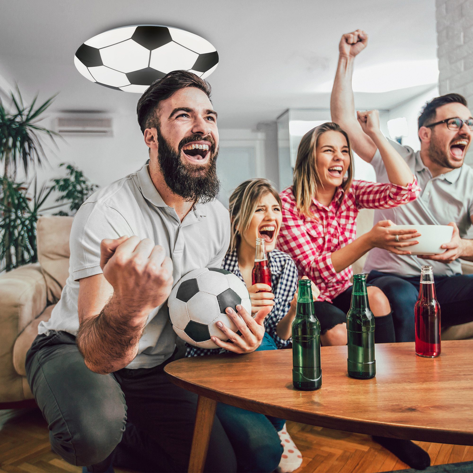 Briloner Leuchten Plafondlamp SOCCER
