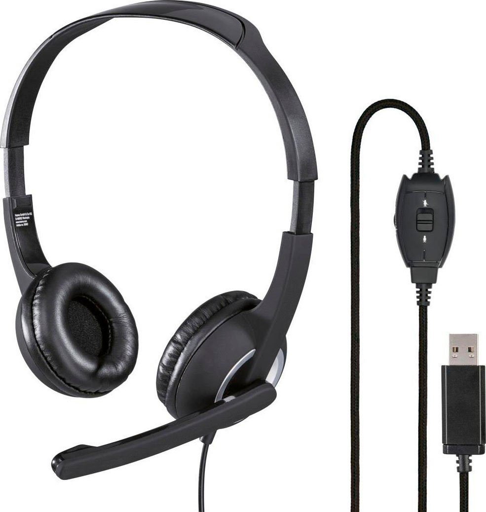 Hama Pc-headset Pc-kantoor-headset "HS-USB250", stereo, zwart headset