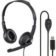 hama pc-headset pc-office-headset "hs-usb250", stereo, schwarz headset zwart