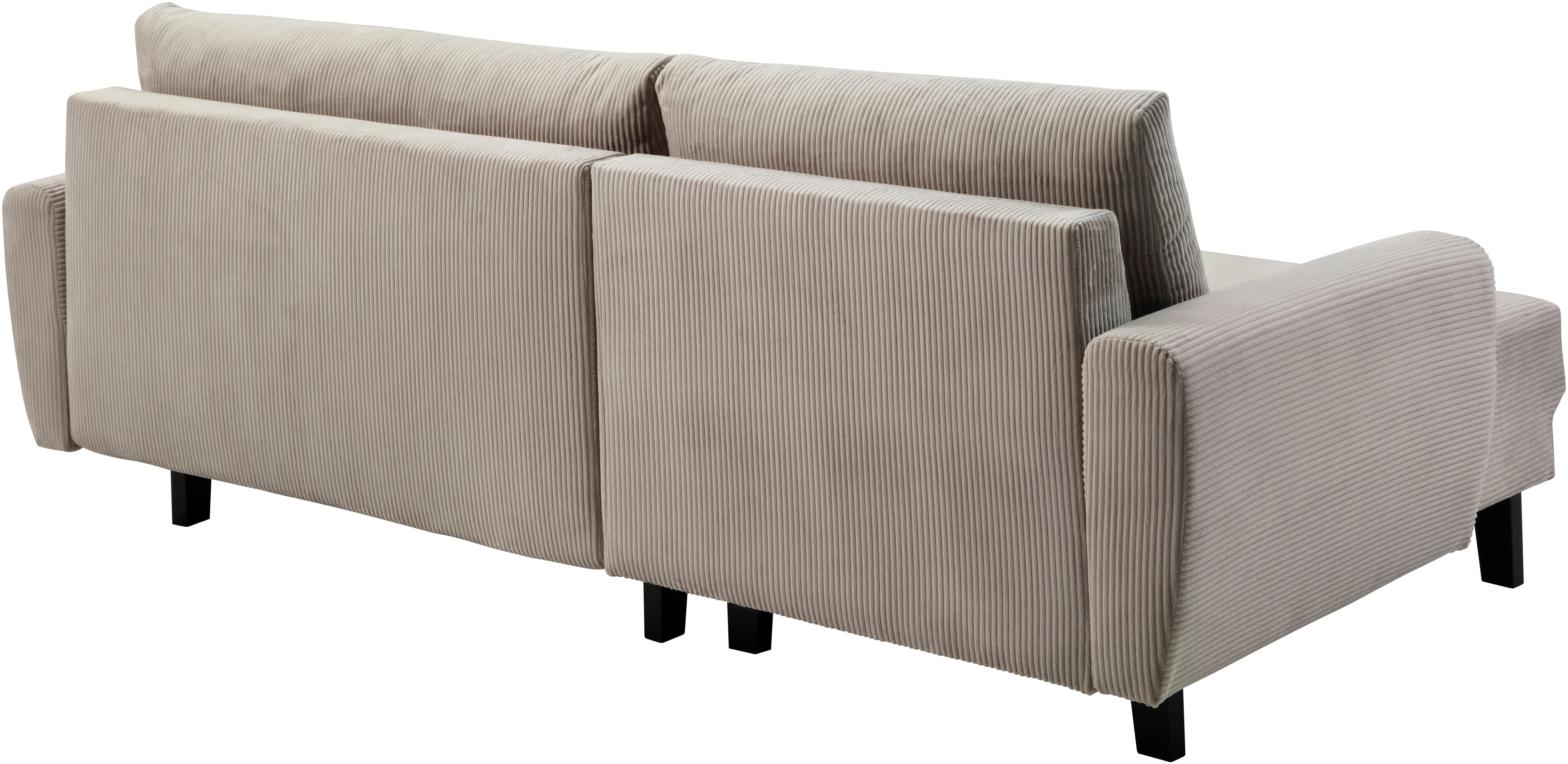ATLANTIC home collection Hoekbank Leonid L-vorm met slaapfunctie en bedkist