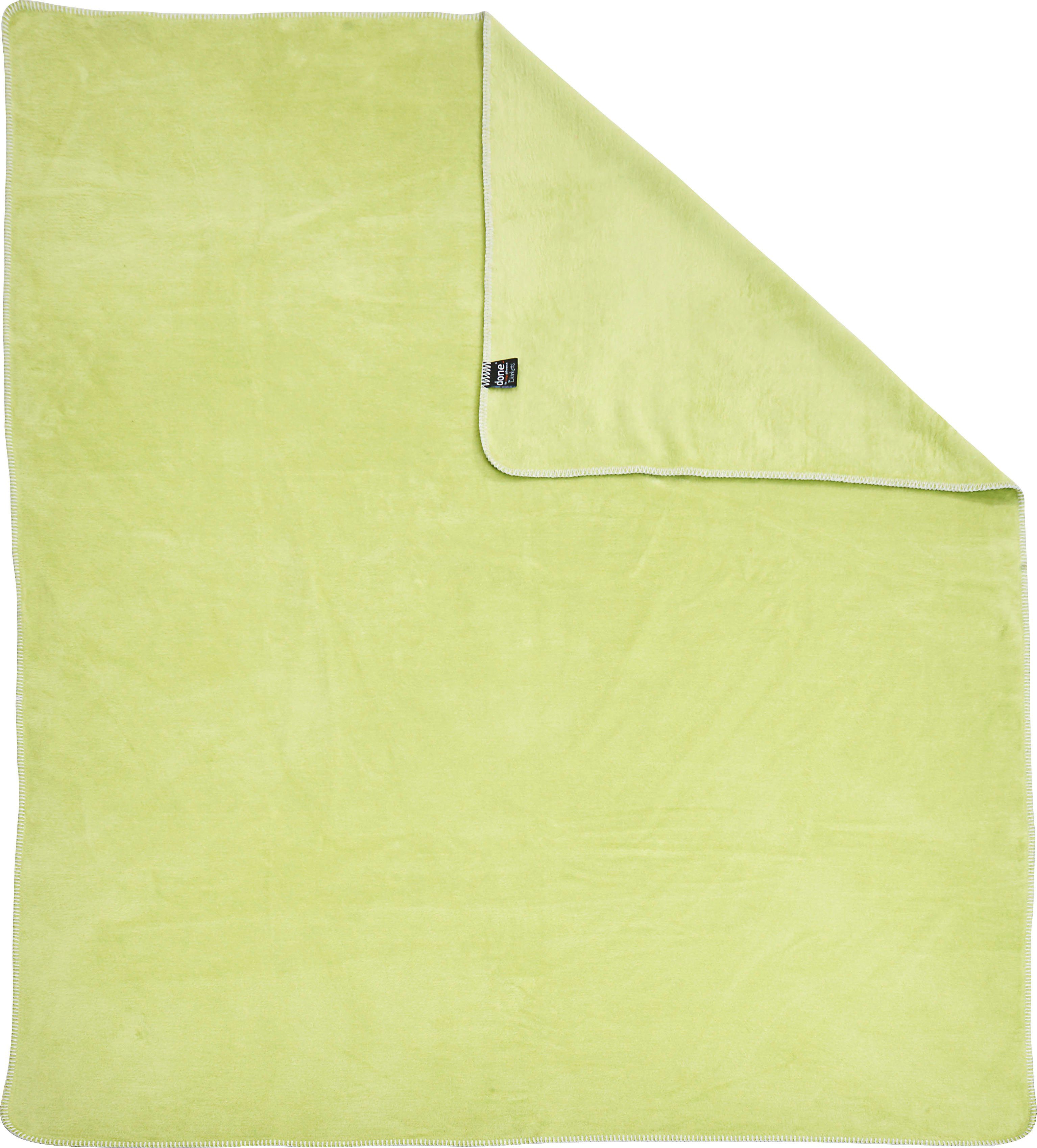 done.® Deken COZY afgehechte siersteek, katoen, unikleur