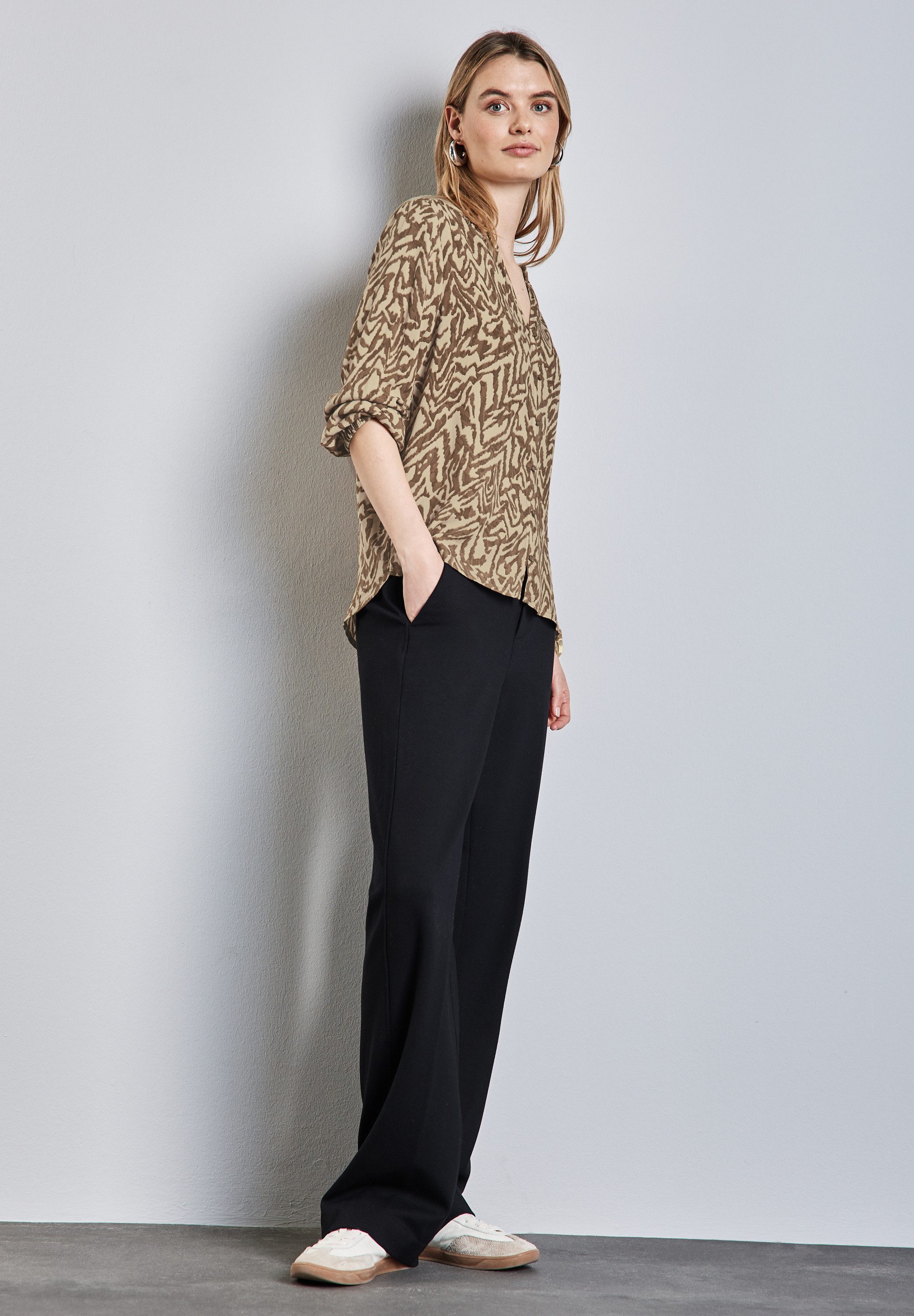 STREET ONE Blouse met lange mouwen met print all-over
