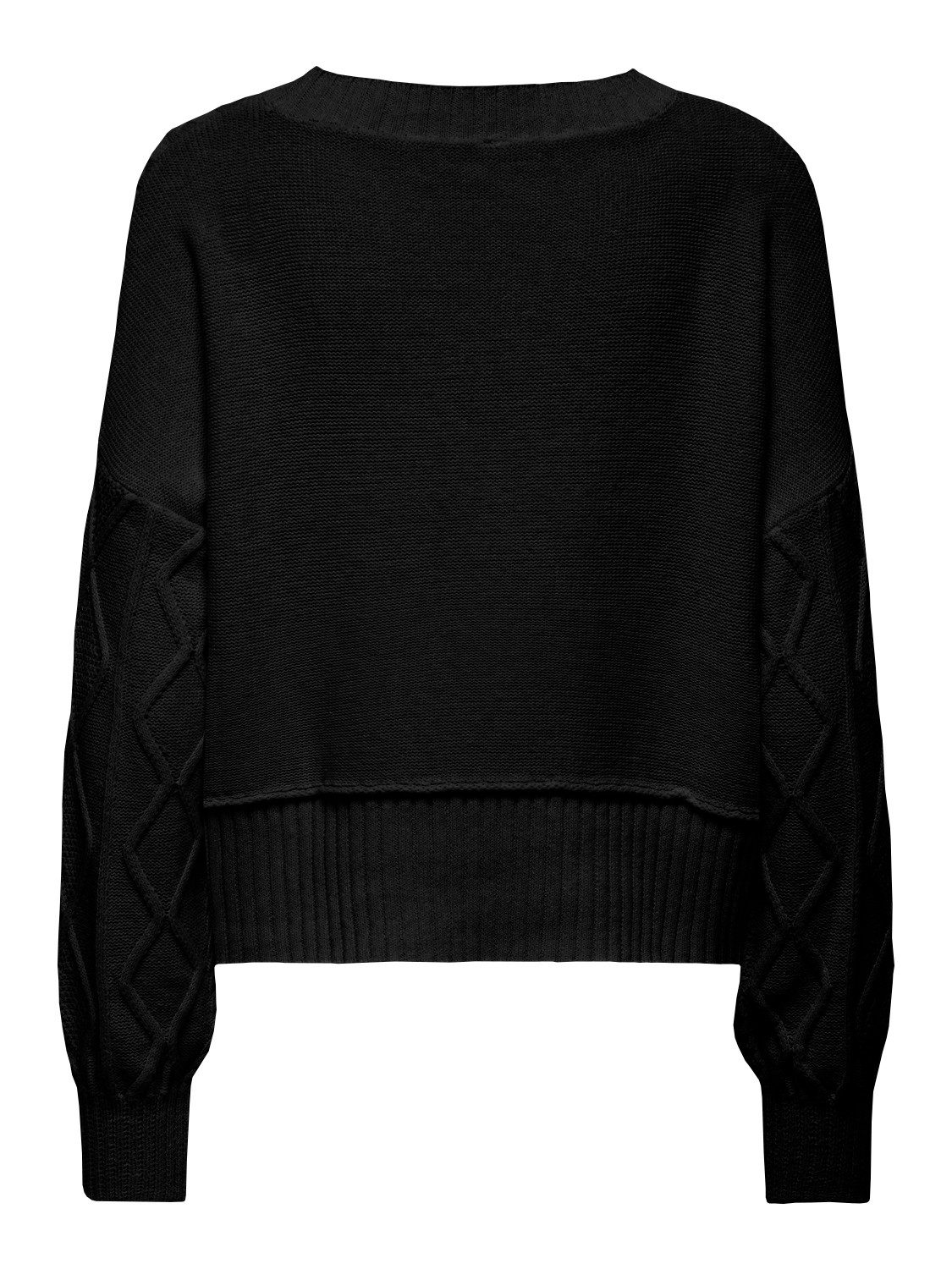 Only Gebreide trui ONLKAYA LIFE LS LOOSE CABLE ONECK CC KNT
