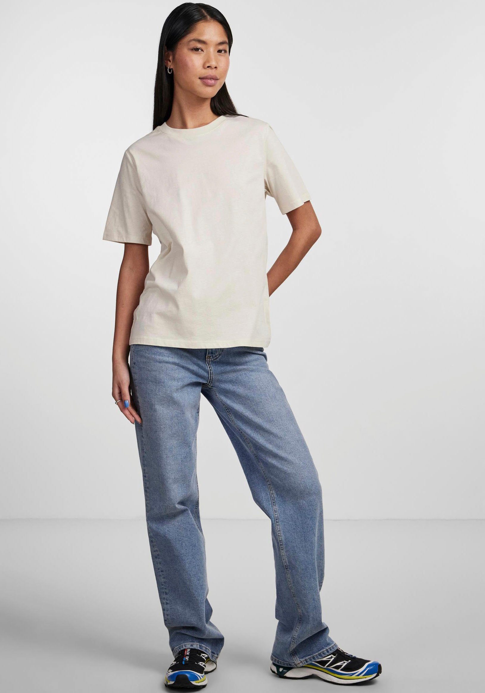 pieces Shirt met ronde hals PCRIA SS SOLID TEE NOOS BC