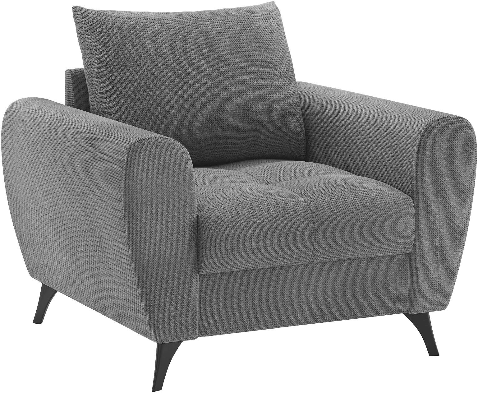 Mr. Couch Fauteuil Blackburn II Geschikt voor de set, optioneel met koudschuim fauteuils grijs