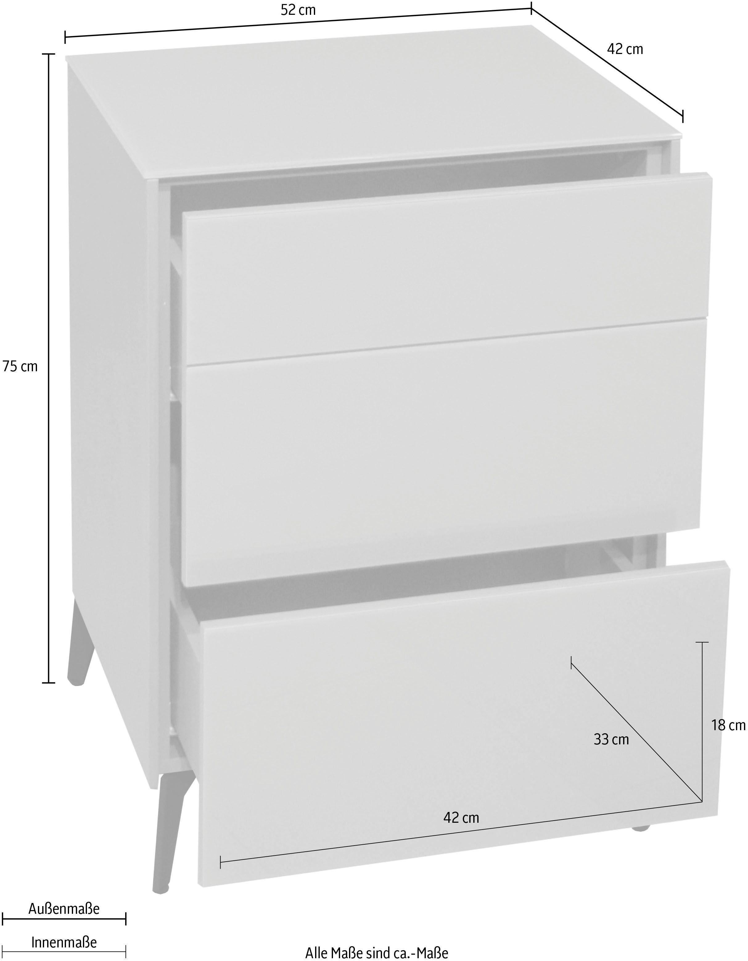 Mäusbacher Kast Imola BESTSELLER! Mäusbacher commode met glasfront en glazen bovenblad