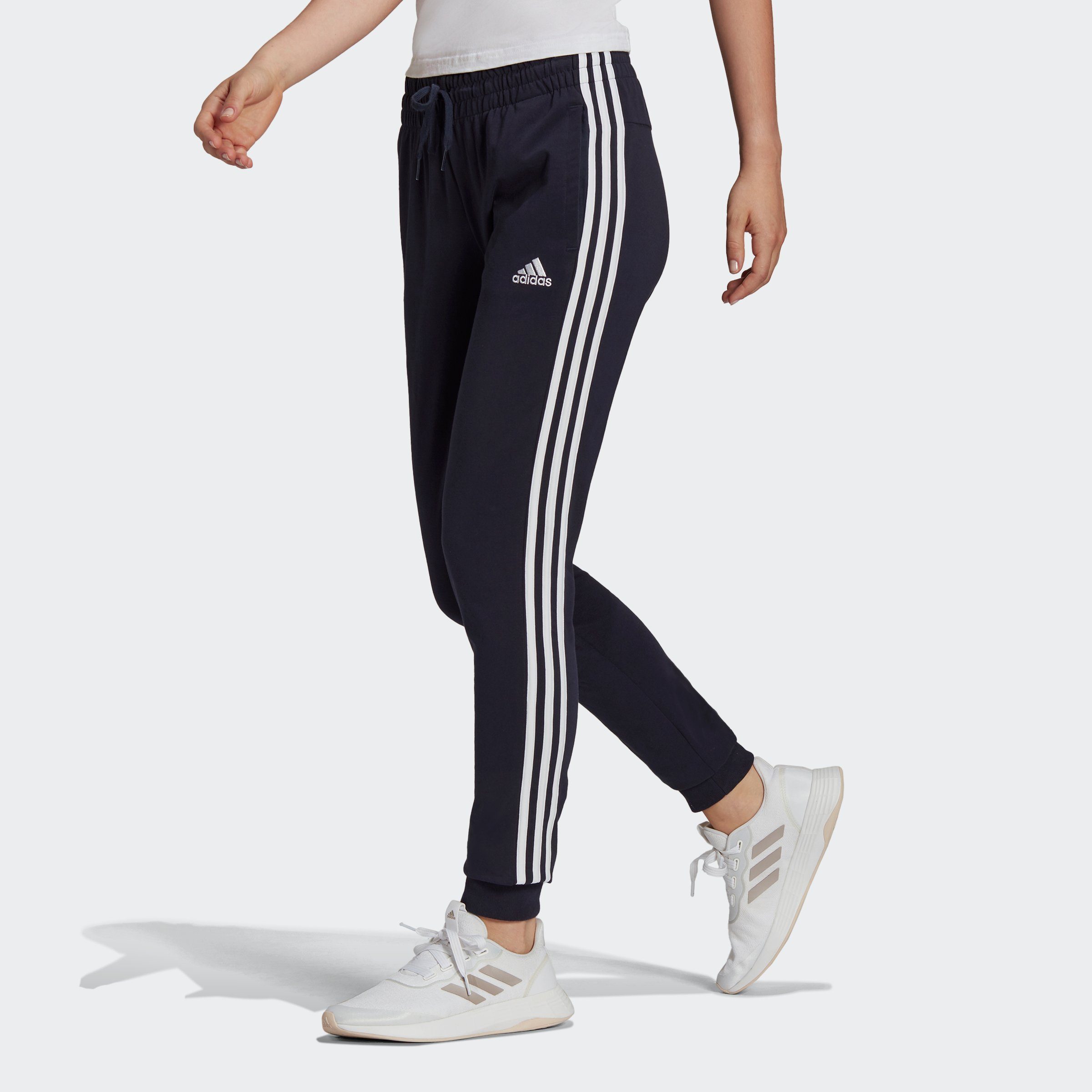 Adidas Sportswear Sportbroek Essentials single-jersey 3-strepen broek (1-delig)