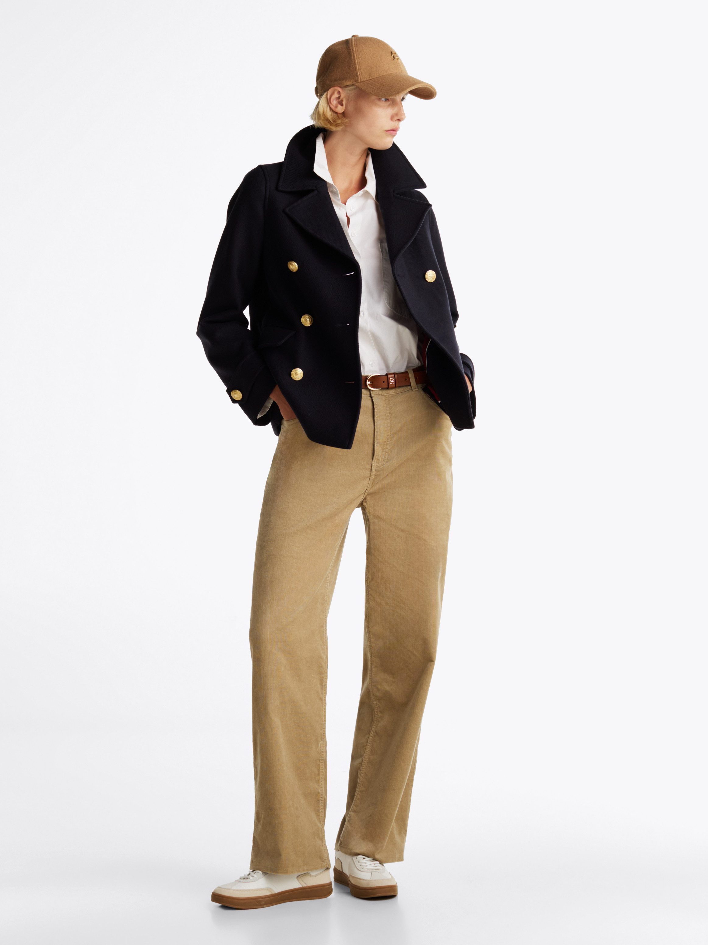 Tommy Hilfiger Korte jas WOOL BLEND DB PEACOAT
