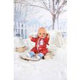 baby born poppenkleding kleuterschool skipak, 36 cm (set, 3-delig) rood