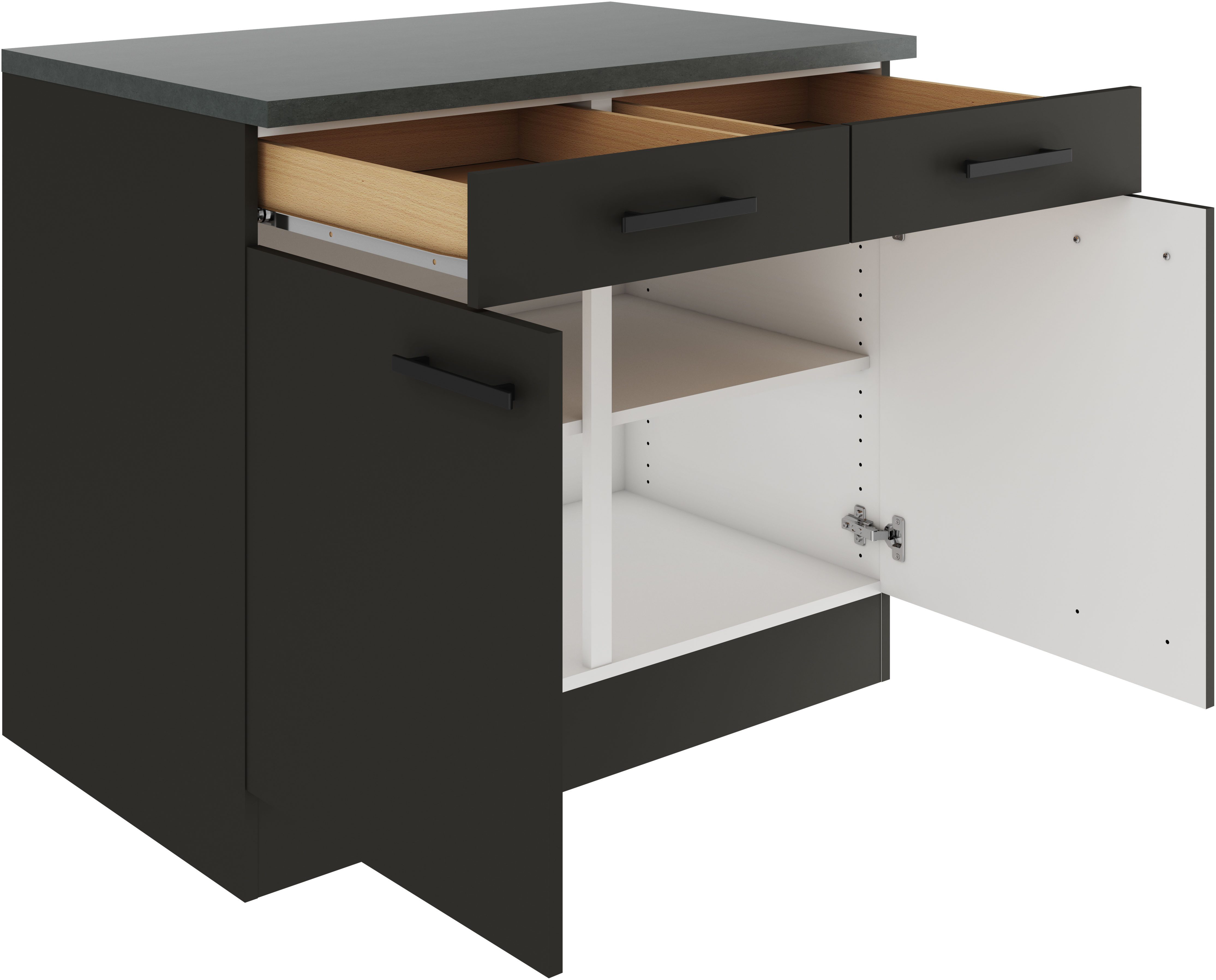 OPTIFIT Onderkast Palma Breedte 100 cm, met 2 deuren en 2 lades