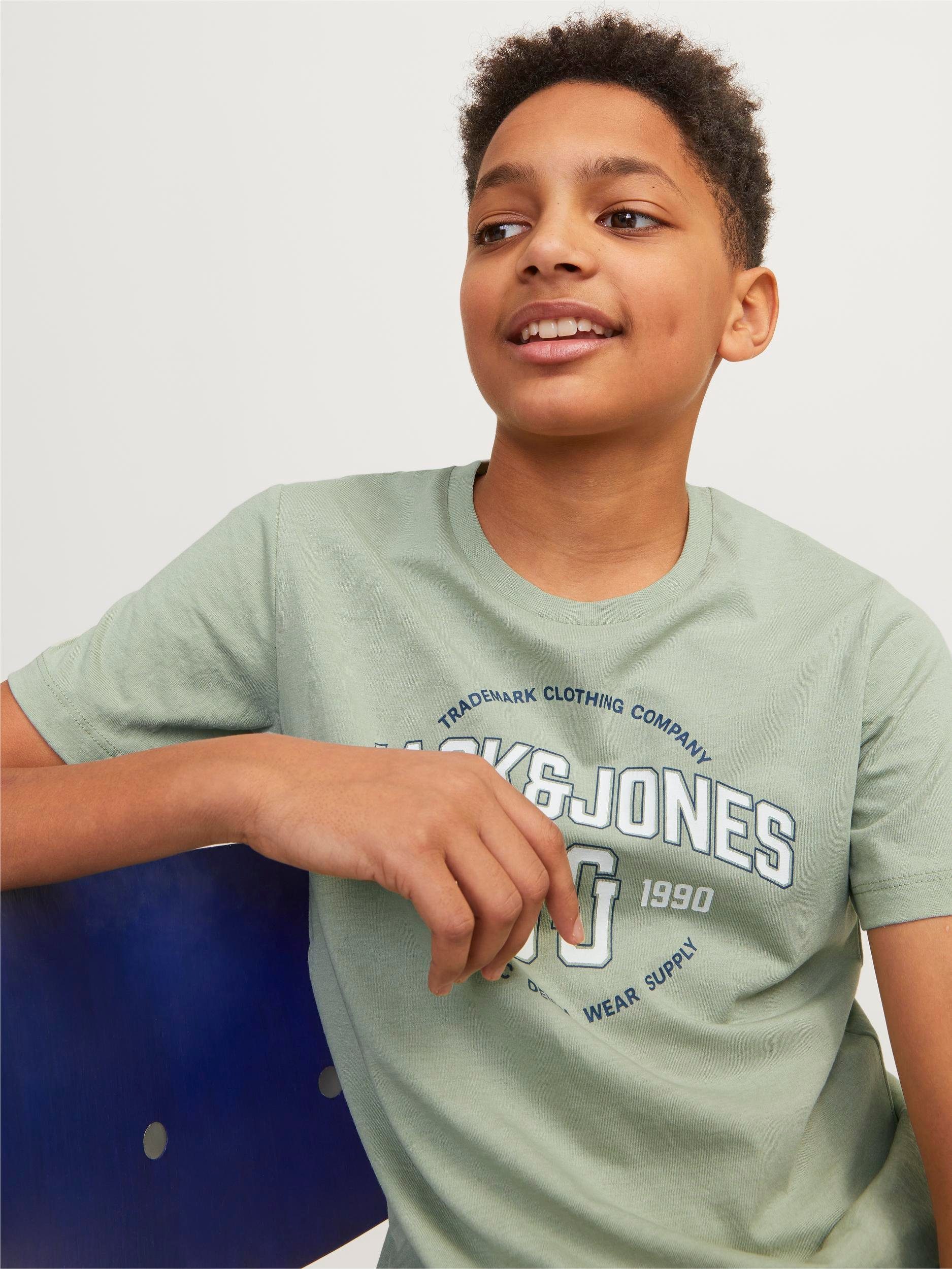 Jack & Jones Junior Shirt met korte mouwen JJMINDS TEE SS CREW NECK JNR 2PK MP (set, 2)