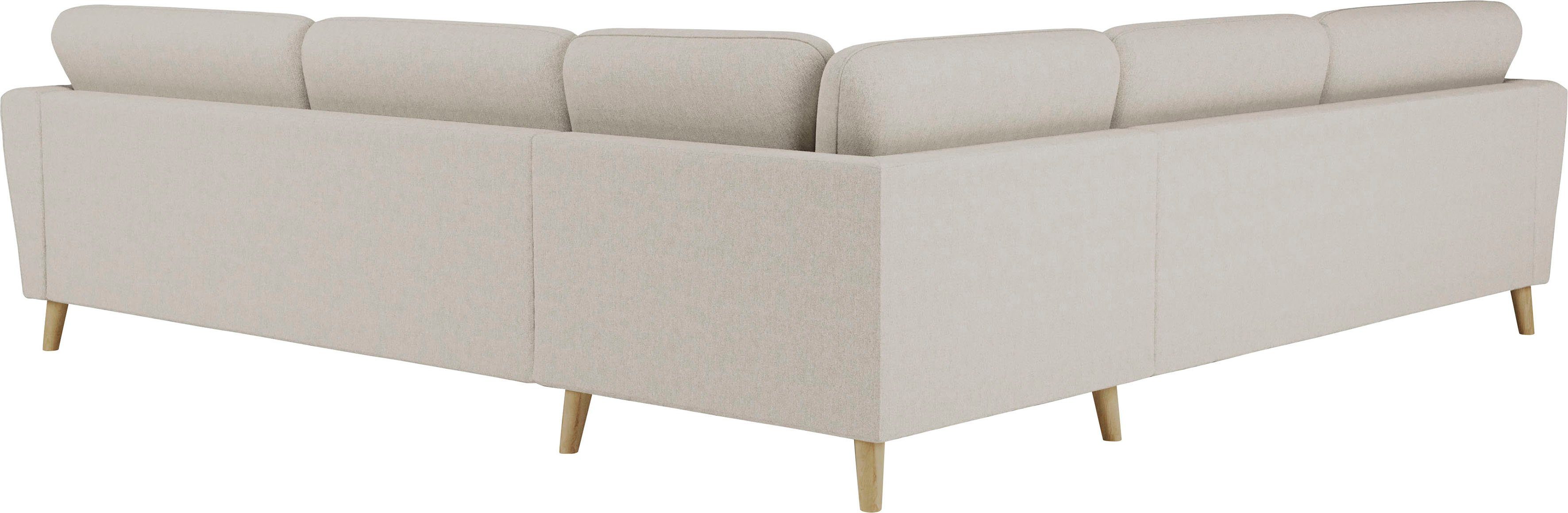 Home affaire Hoekbank MARSEILLE 278/278 cm, L-vorm, geweven stof, vlakke weefsel, viltlook