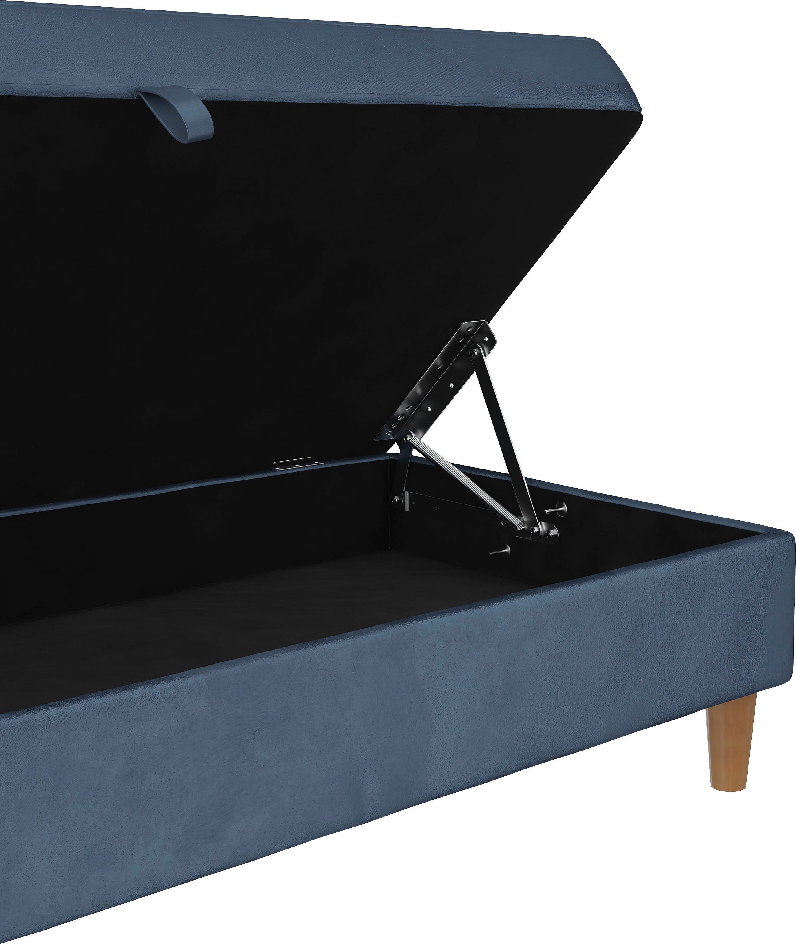 Dorel Home Hocker met bergruimte Lilly met bergruimte, vrij in ruimte plaatsbaar, zithoogte 43 cm (1 stuk)