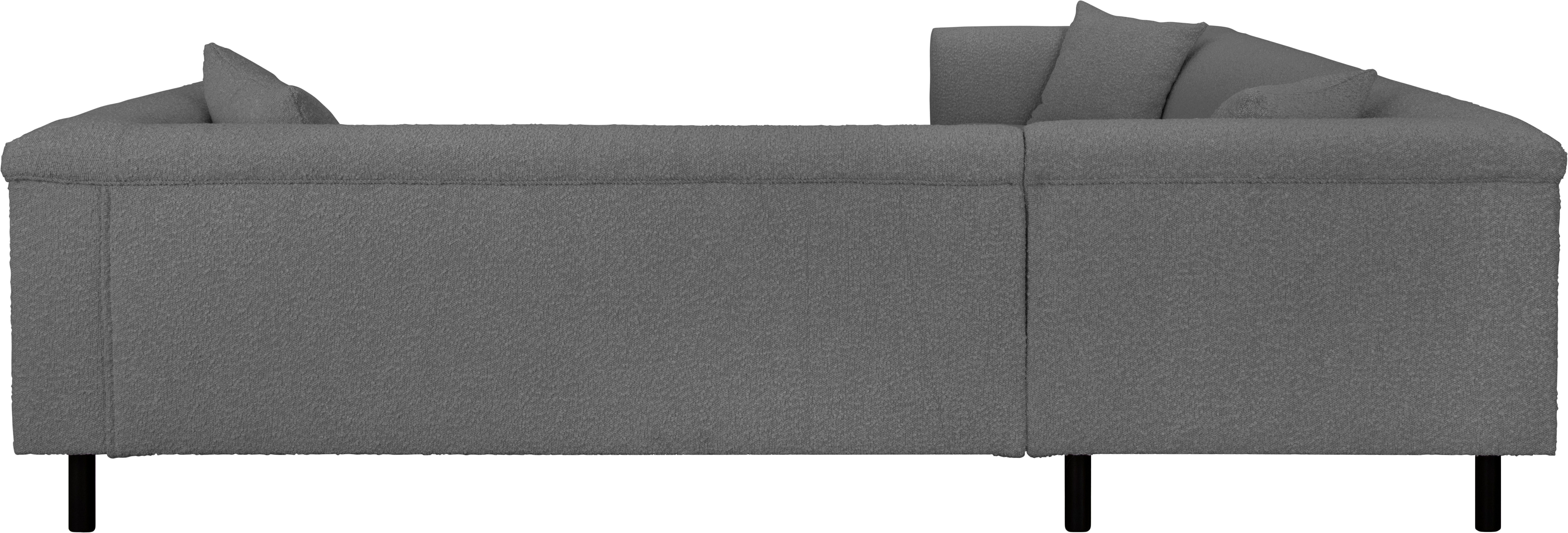 INOSIGN Hoekbank AGNIA L-vorm BxDxH: 244x244x71 cm incl. sierkussen, gelijkbenig, ook in cord