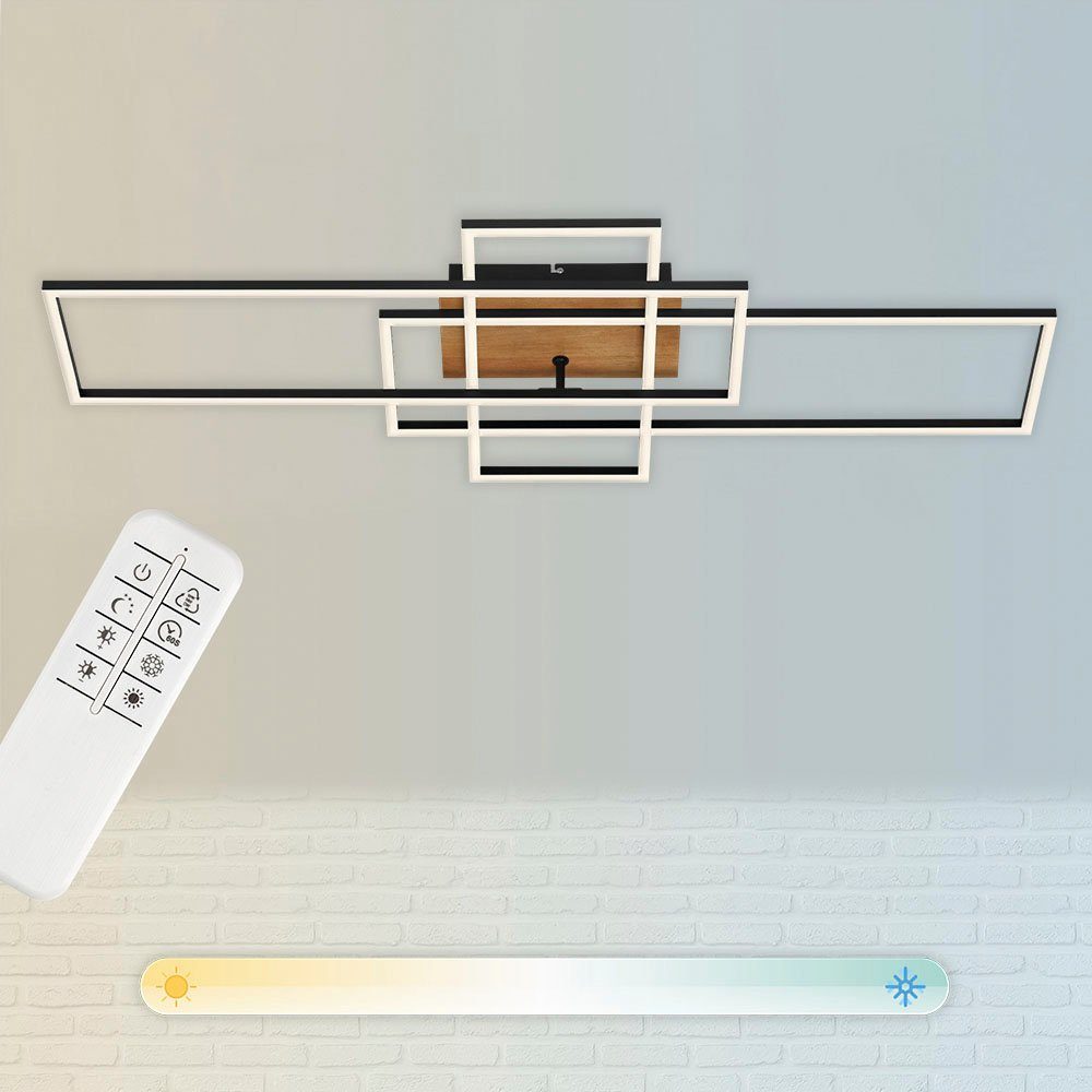 Briloner Leuchten Led-plafondlamp 3156018 FRAME Plafondlamp, 104x42x10 cm, chroom, 55W, woonkamer, slaapkamer, keuken