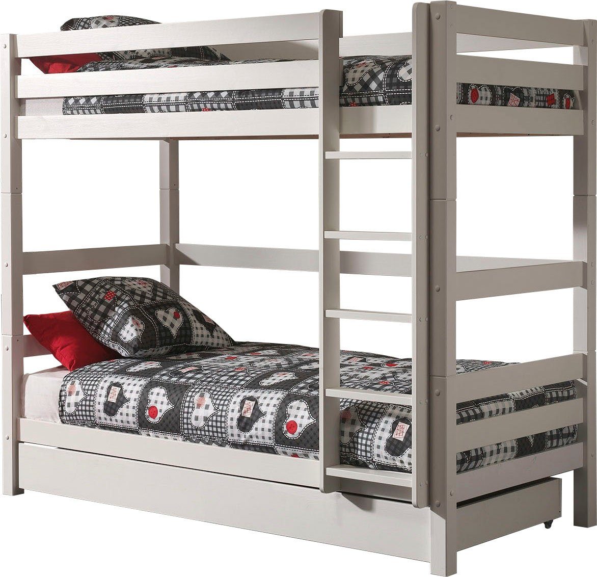 Vipack Stapelbed Pino, incl. lattenbodem, ladder en valbeveiliging