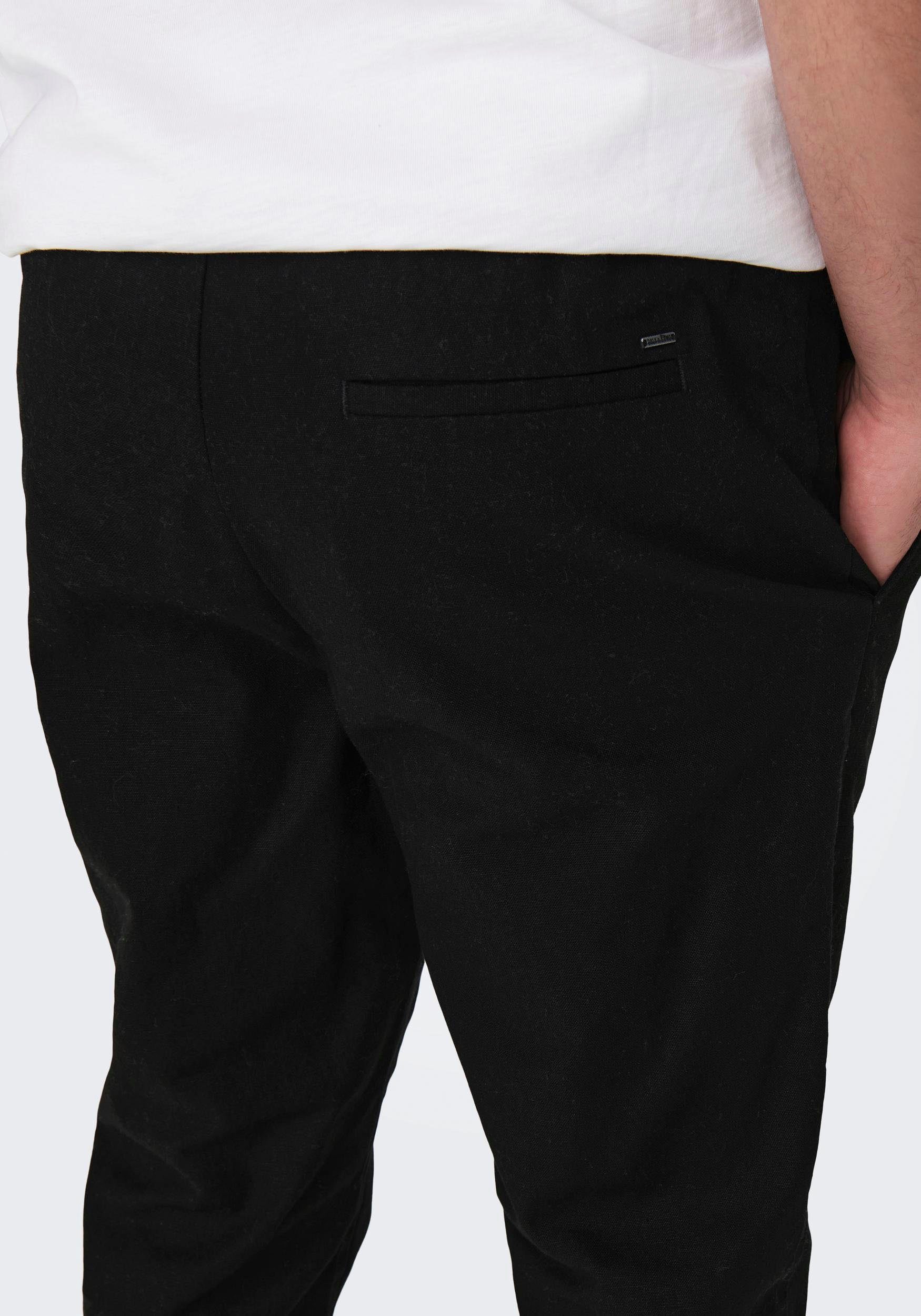 ONLY & SONS Stoffen broek ONSLINUS CROP 0007 COT LIN PNT NOOS