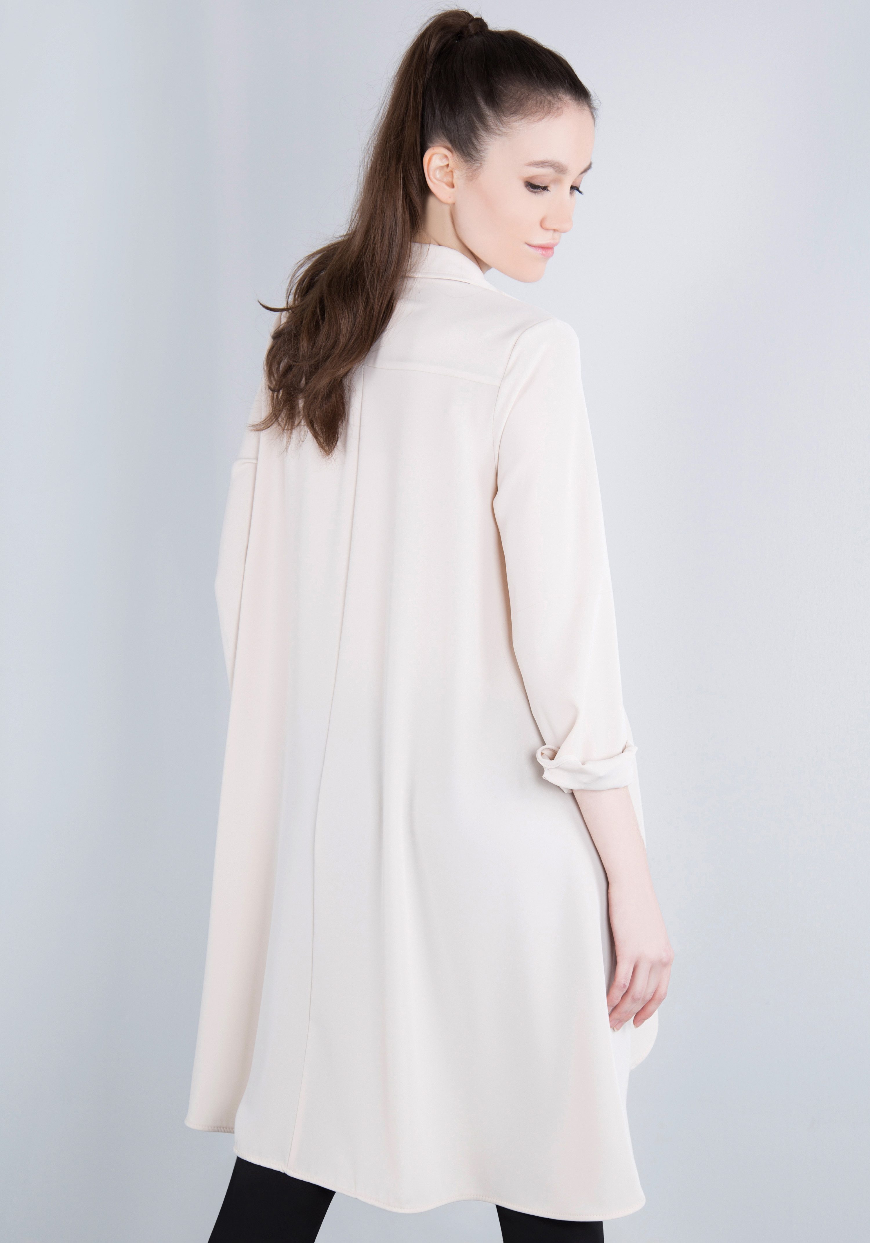 IMPERIAL Klassieke blouse IMP-C ED3BEW soepele voor kort, achter lang-blouse