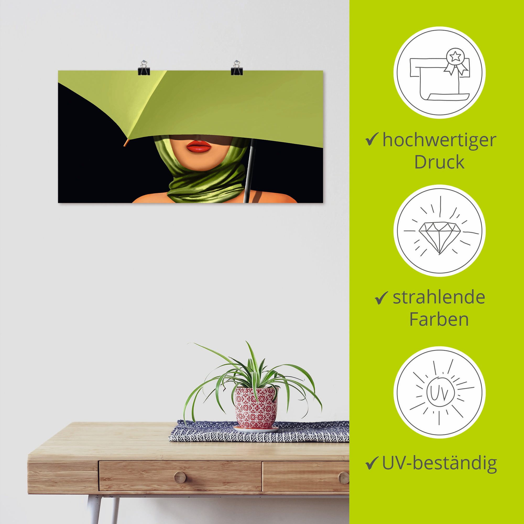 Artland Artprint Rode lippen als artprint op linnen, poster, muursticker in verschillende maten