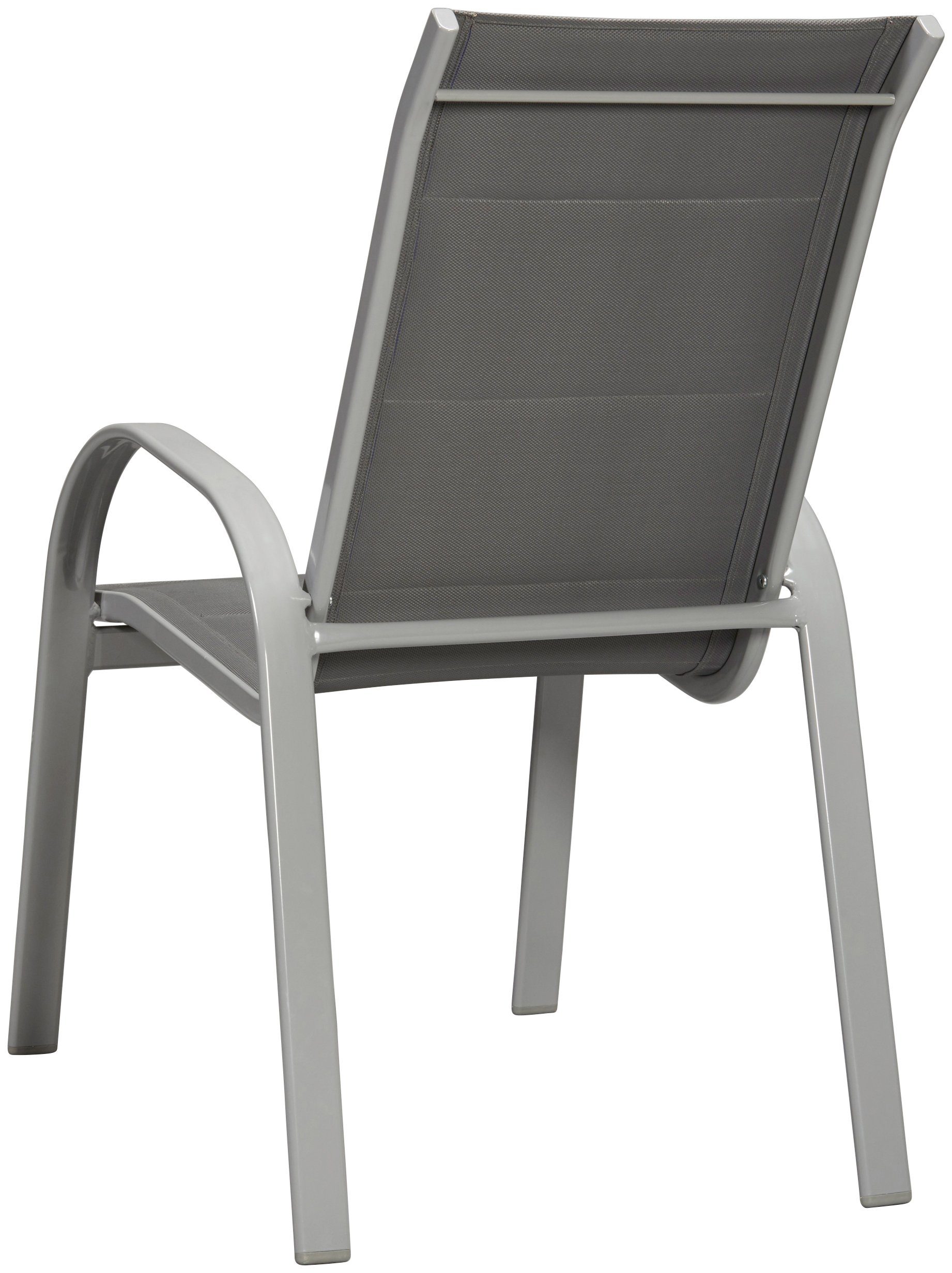MERXX Stapelstoel Amalfi Deluxe set van 2, aluminium/textiel, stapelbaar (set, 2 stuks)