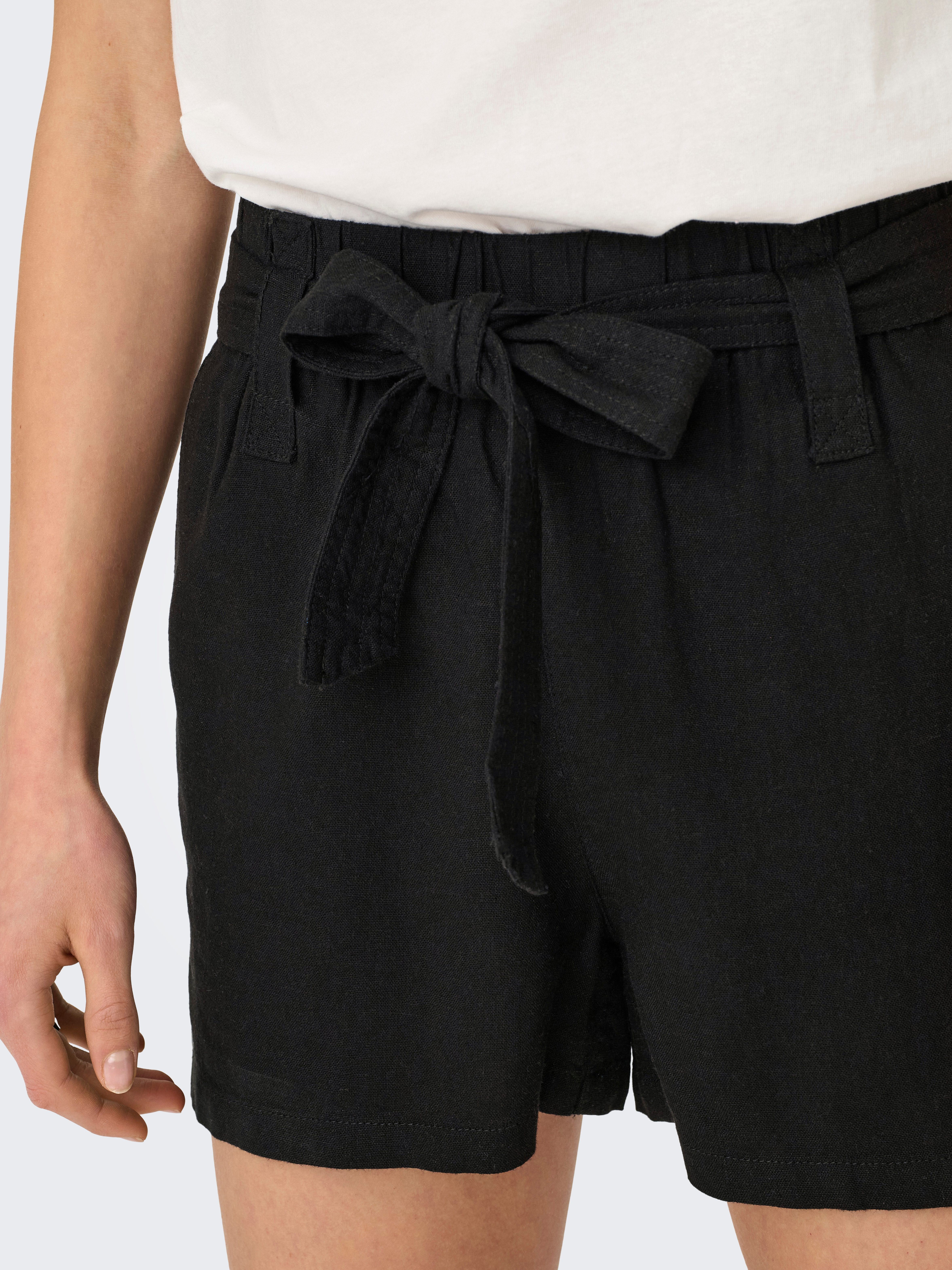 Only Short ONLCARO HW LINEN BL BELT SHORTS CC PNT